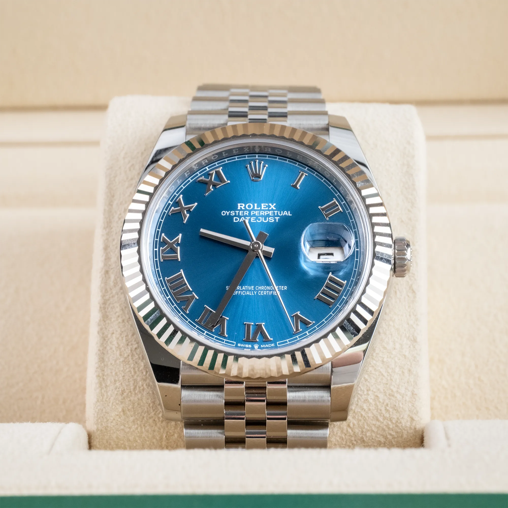 Rolex Datejust 41 White Gold Oystersteel Blue Roman Jubilee 126334 - In box 2