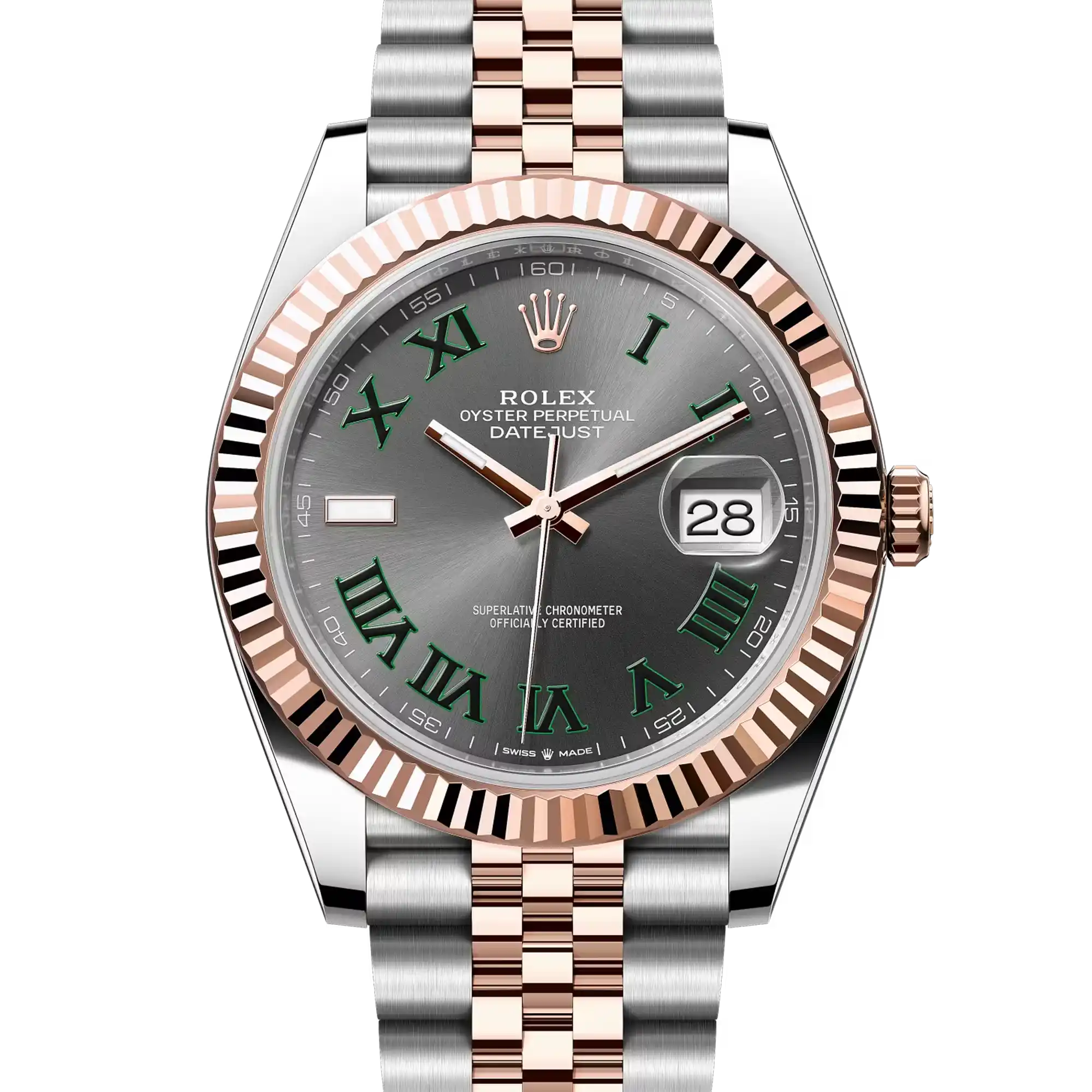 Rolex Datejust 41 Wimbledon Oystersteel Rose Gold Jubilee 126331