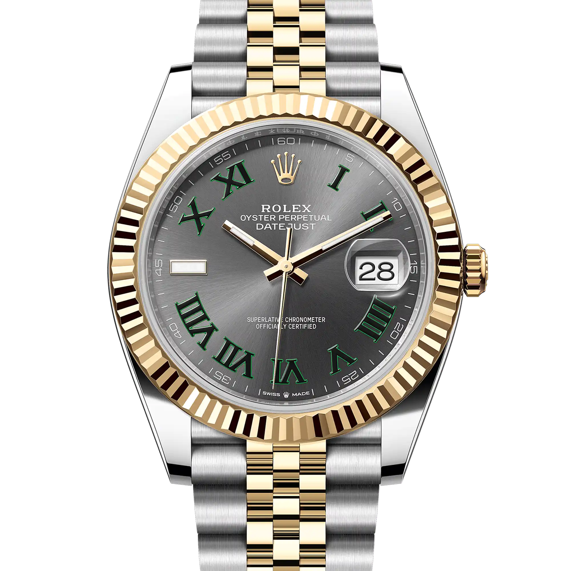 Rolex Datejust 41 Wimbledon Oystersteel Yellow Gold Jubilee 126333