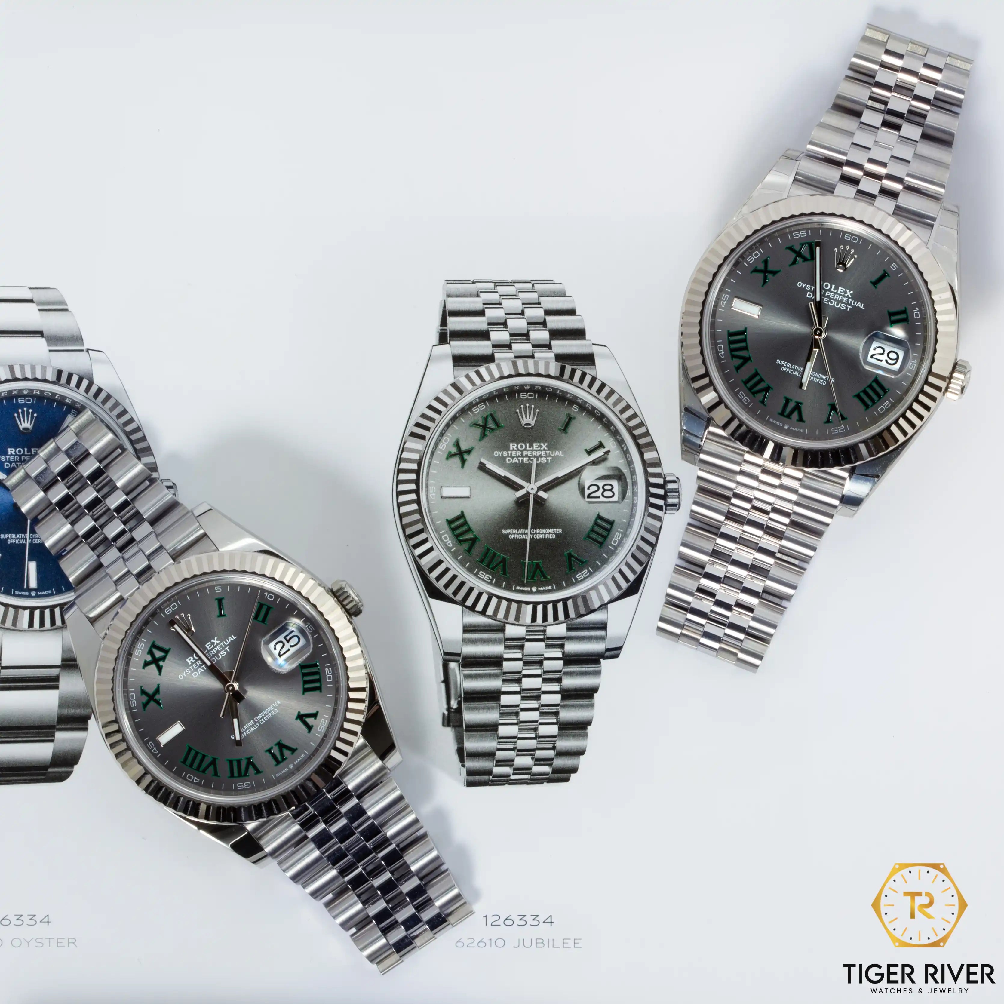 Rolex Datejust 41 Wimbledon Dial 126334 and Datejust 36 Wimbledon Dial 126234