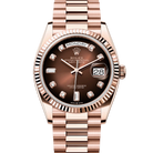 Rolex Day-Date 36 Brown Ombre Diamond Rose Gold 128235
