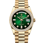 Rolex Day-Date 36 Green Ombré Diamond Yellow Gold 128348
