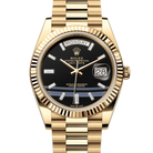 Rolex Day-Date 40 Black Baguette Yellow Gold 228238