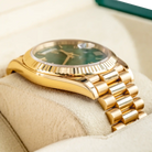 Rolex Day-Date 40 Green Roman Yellow Gold 228238 - Left