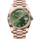 Rolex Day-Date 40 Olive Green Roman Rose Gold 228235