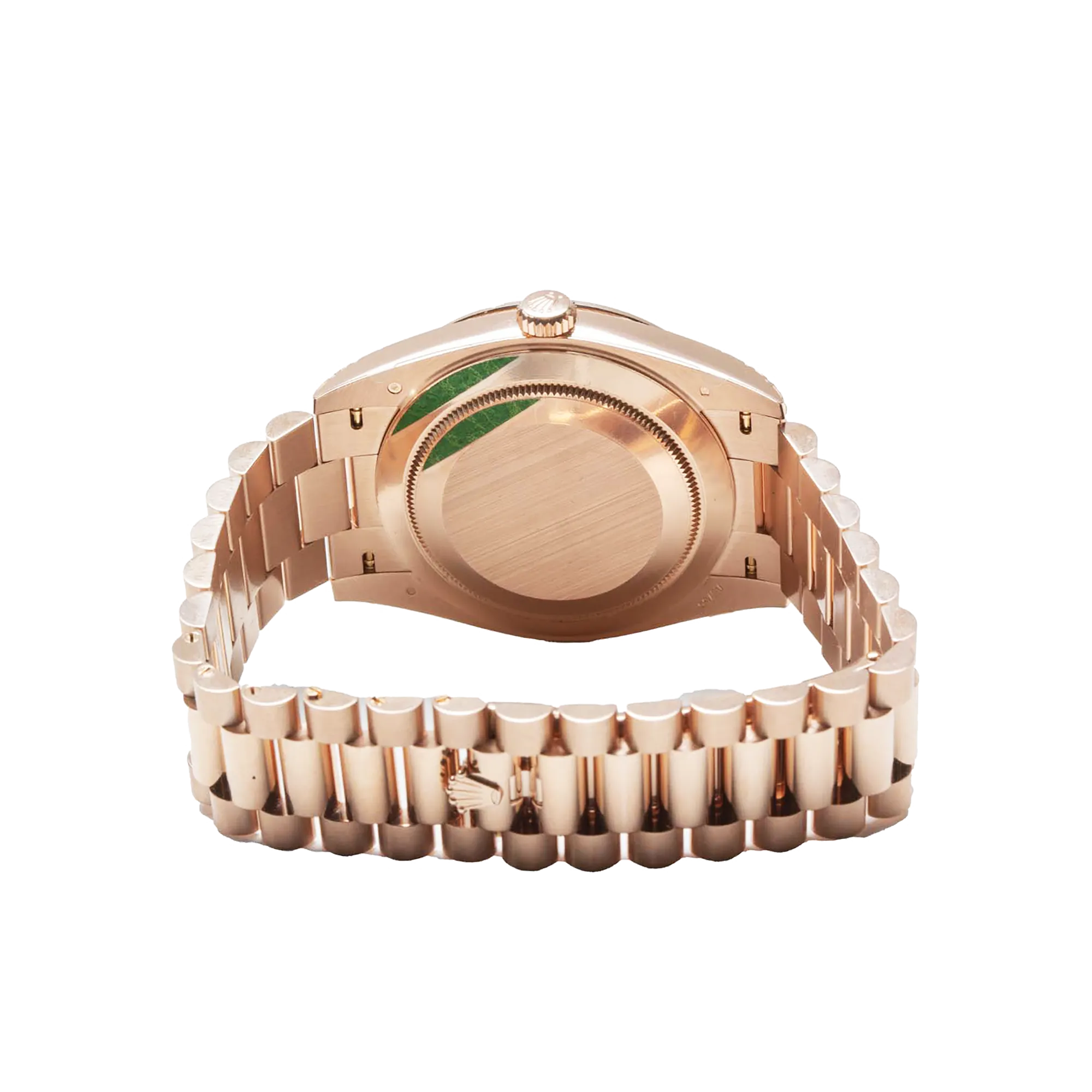 Rolex Day-Date 40 Olive Green Roman Rose Gold 228345 - Back