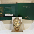 Rolex Day-Date 40 Yellow Gold Champagne Roman 228238 - Full set