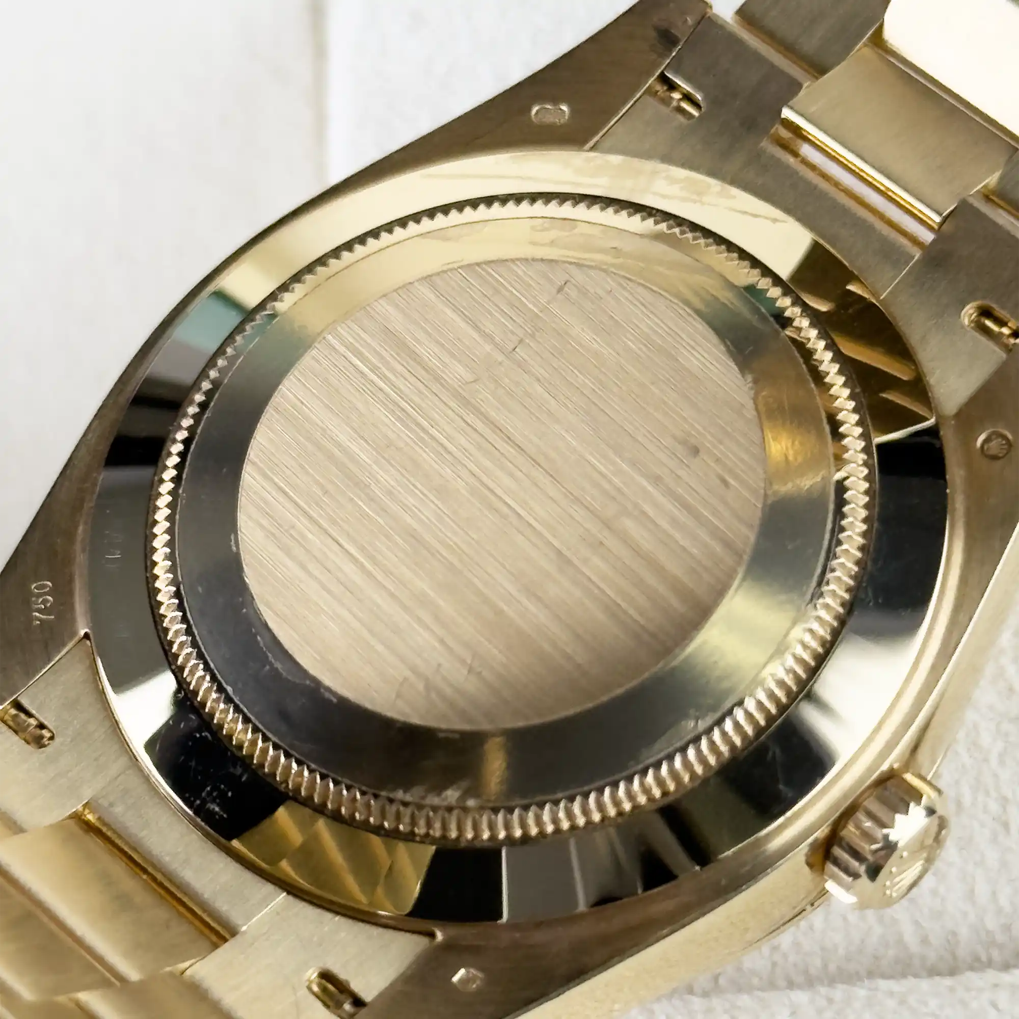 Rolex Day-Date Champagne Index Dial 228238 - Case back