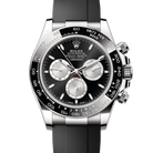 Rolex Daytona "Baby Le Mans" White Gold Black Steel Dial Oysterflex 126519LN