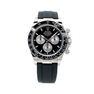 Rolex Daytona "Baby Le Mans" White Gold Black Steel Dial Oysterflex 126519LN - Front