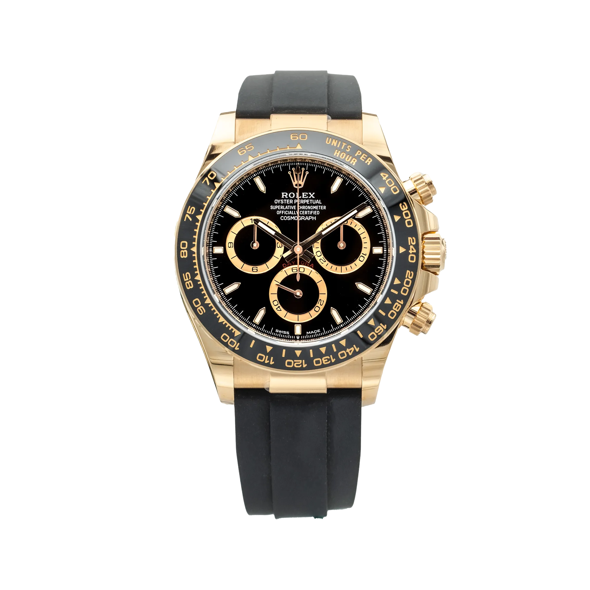 Rolex Daytona Black Dial Oysterflex 126518LN - Front