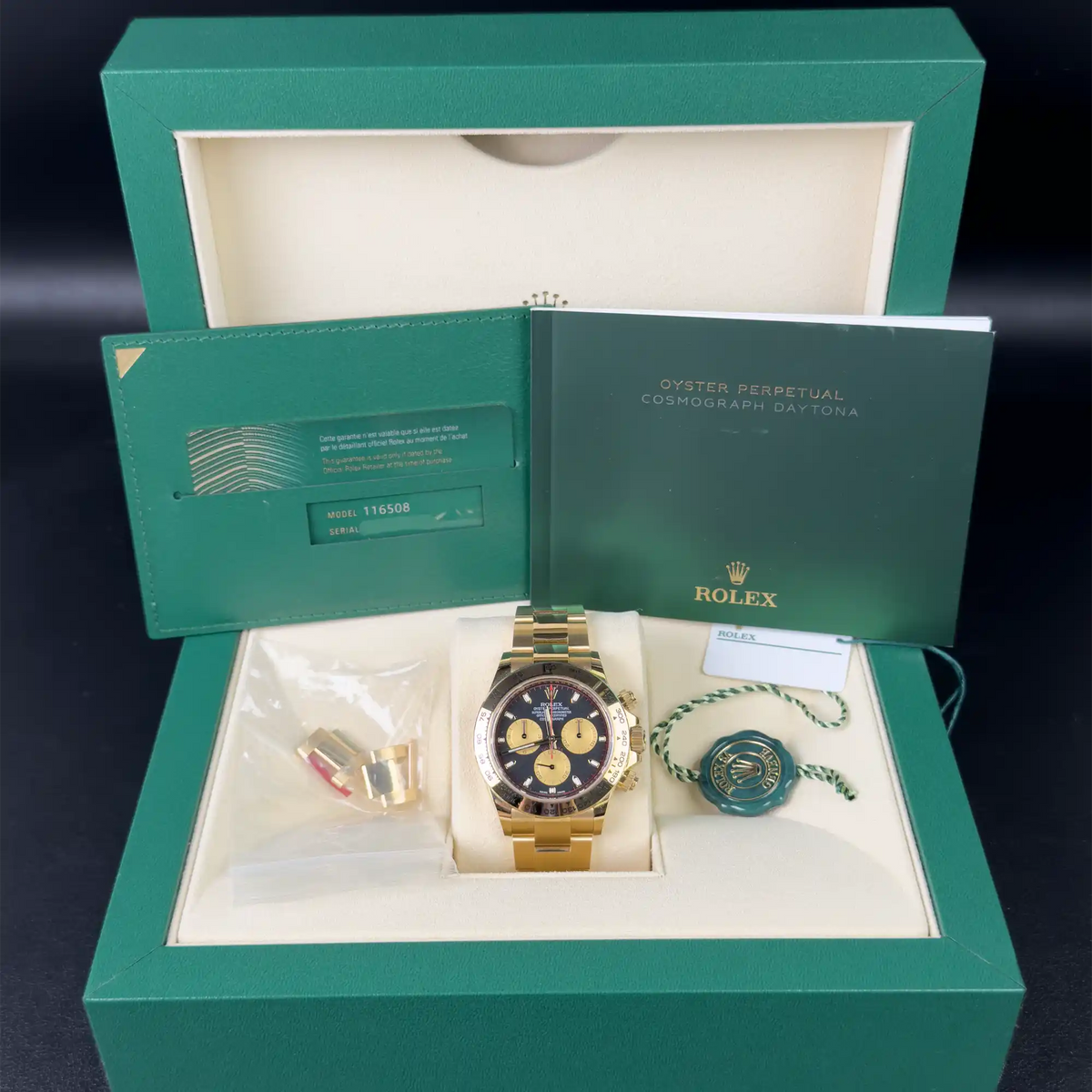 Rolex Daytona Black Dial Yellow Gold 116508 - 2020 Pre-Owned - Full set