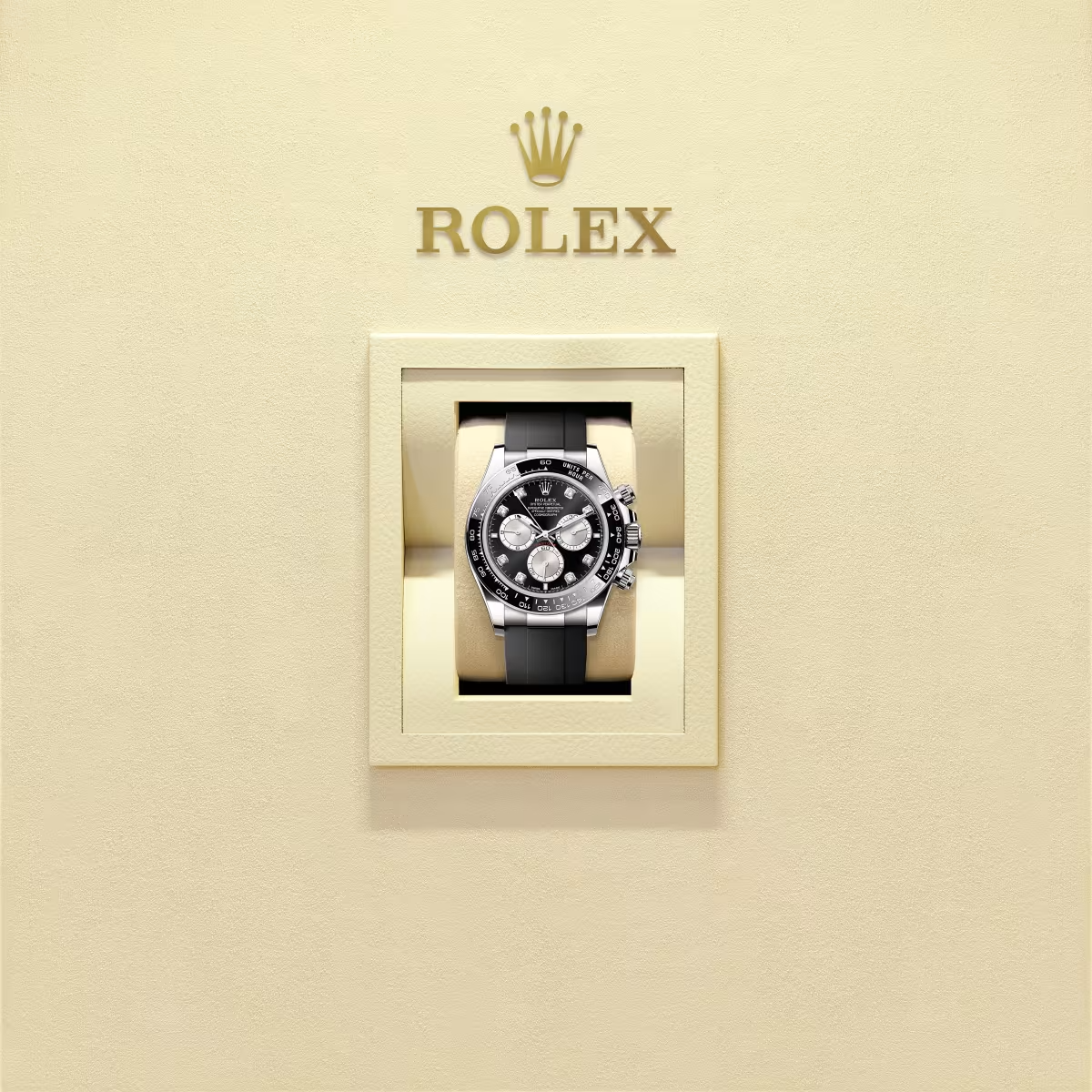 Rolex Daytona Black Diamond Dial White Gold Oysterflex 126519 - Banner