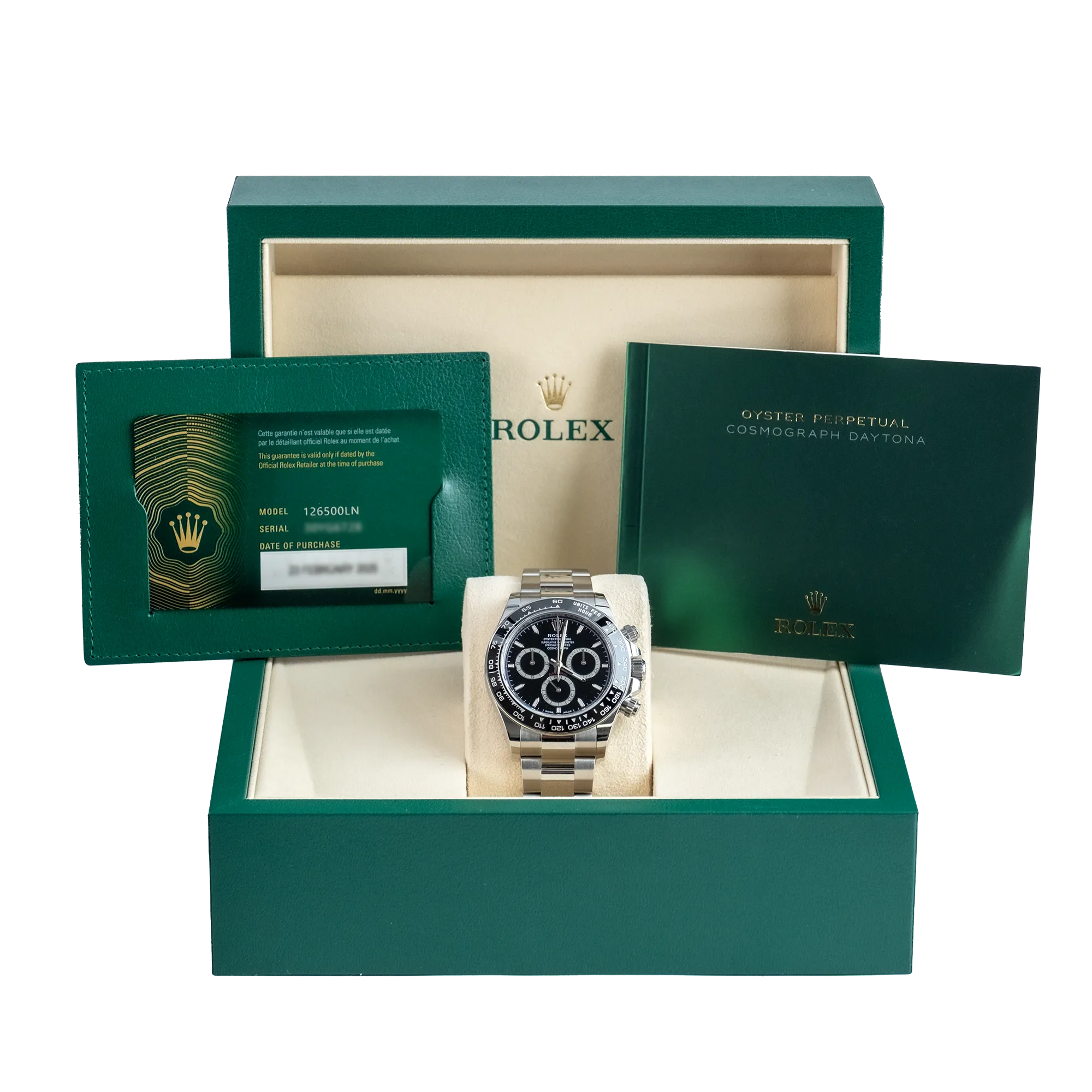 Rolex Daytona Black "Panda" 126500LN Steel - Full set