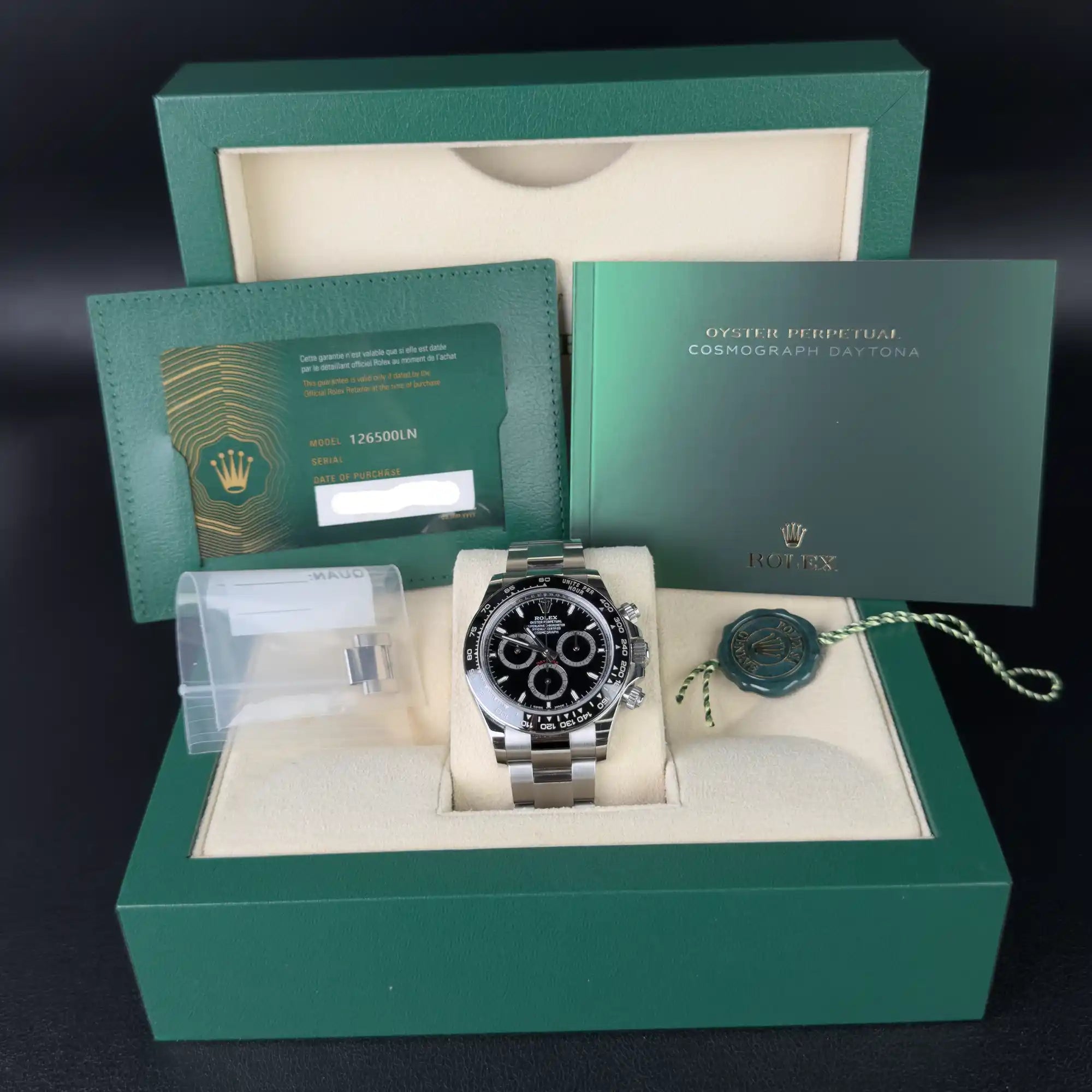 Rolex Daytona Black "Panda" 126500LN Steel - Pre-Owned - Full set