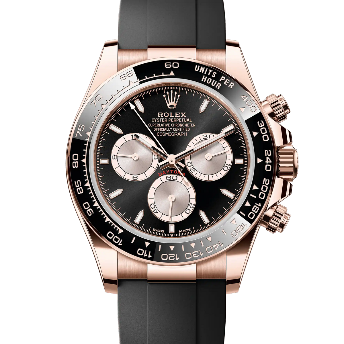 Rolex Daytona Black Sundust Dial Oysterflex 126515LN – Tiger River Watches