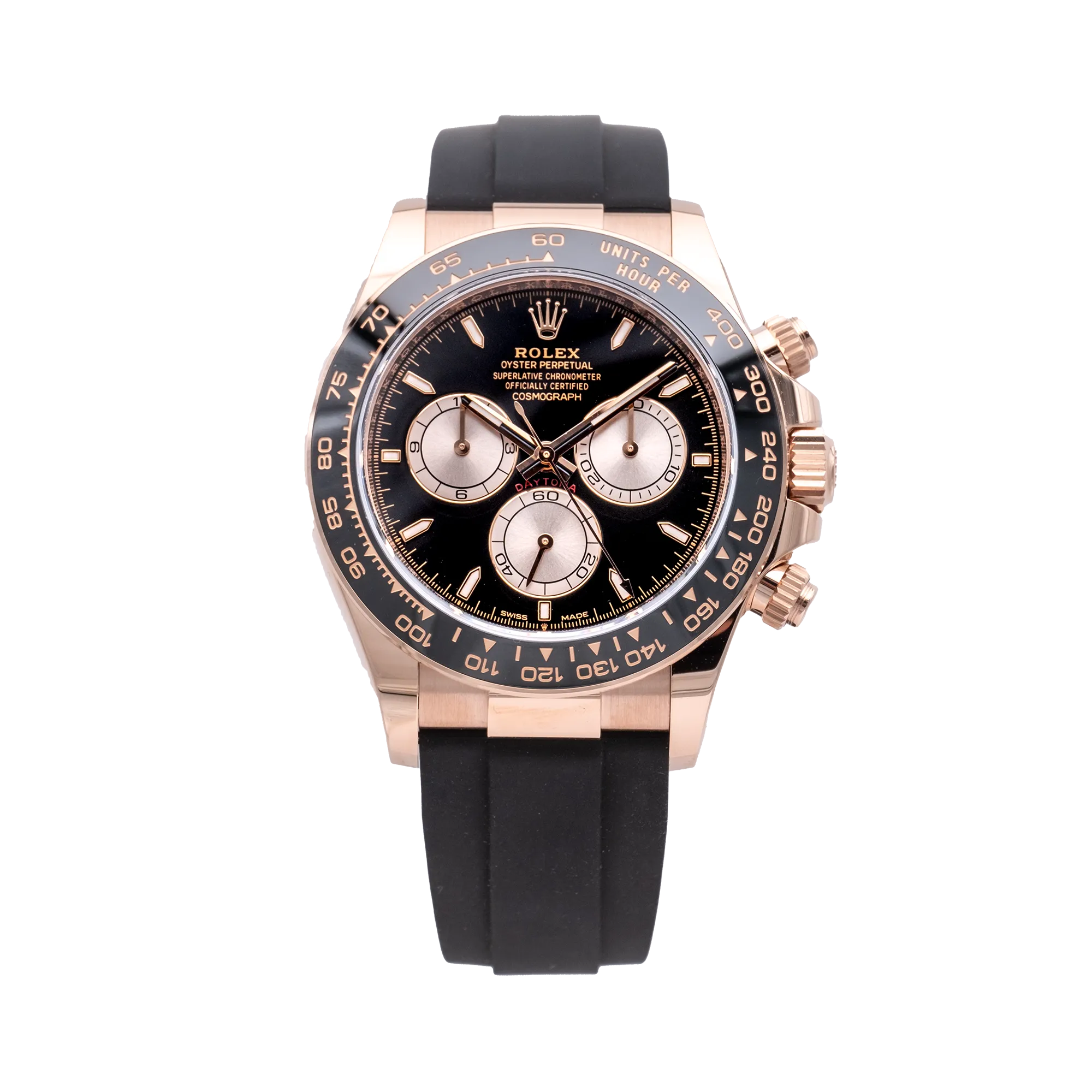 Rolex Daytona Black Sundust Dial Oysterflex 126515LN - Front