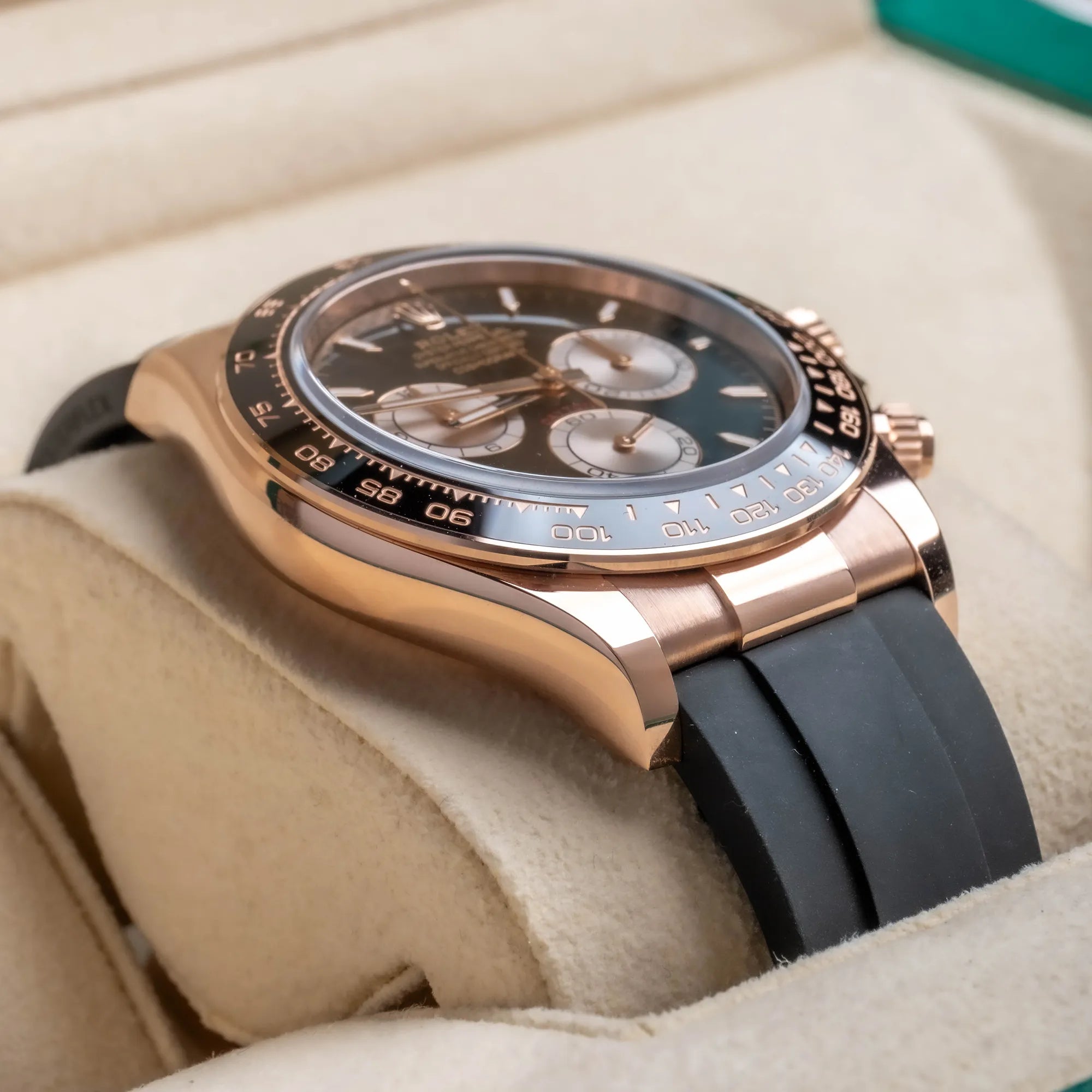 Rolex Daytona Black Sundust Dial Oysterflex 126515LN - Left