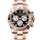 Rolex Daytona Everose Gold Black Steel Diamond Dial Oyster 126505