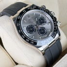 Rolex Daytona "Ghost" Silver Dial White Gold Oysterflex 116519LN - 2020 Retail Ready - Left