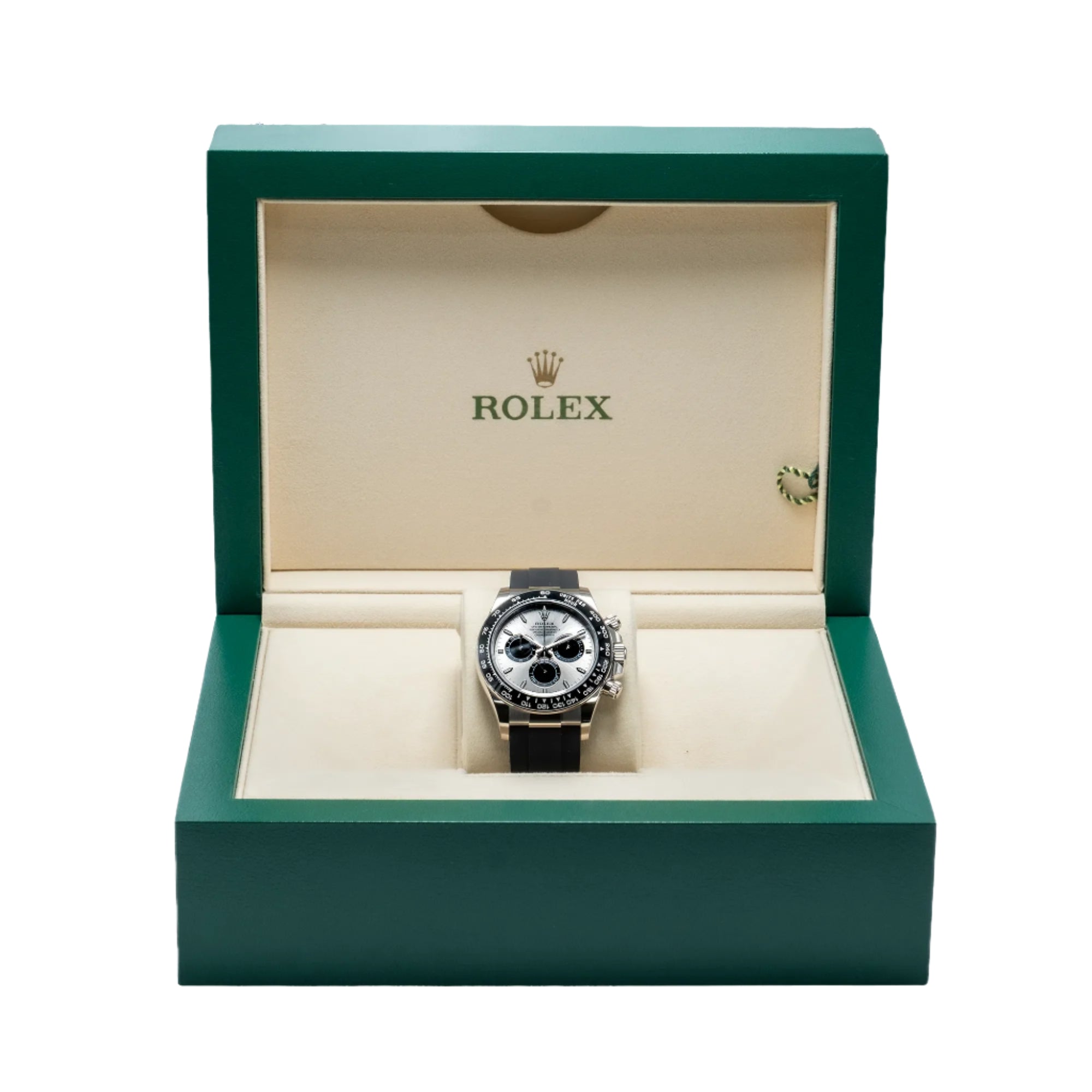 Rolex Daytona "Ghost" White Gold Steel Black Dial Oysterflex 126519- Full set