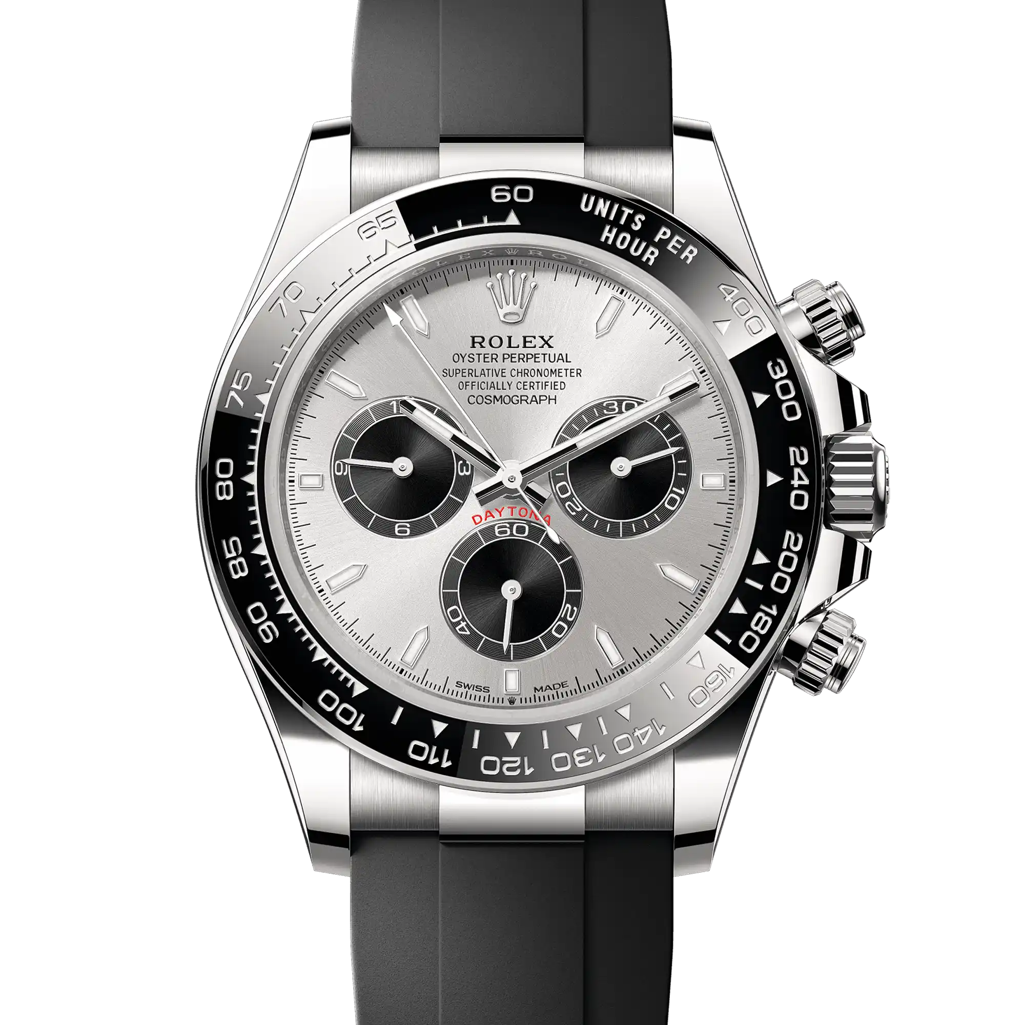Rolex Daytona "Ghost" White Gold Steel Black Dial Oysterflex 126519
