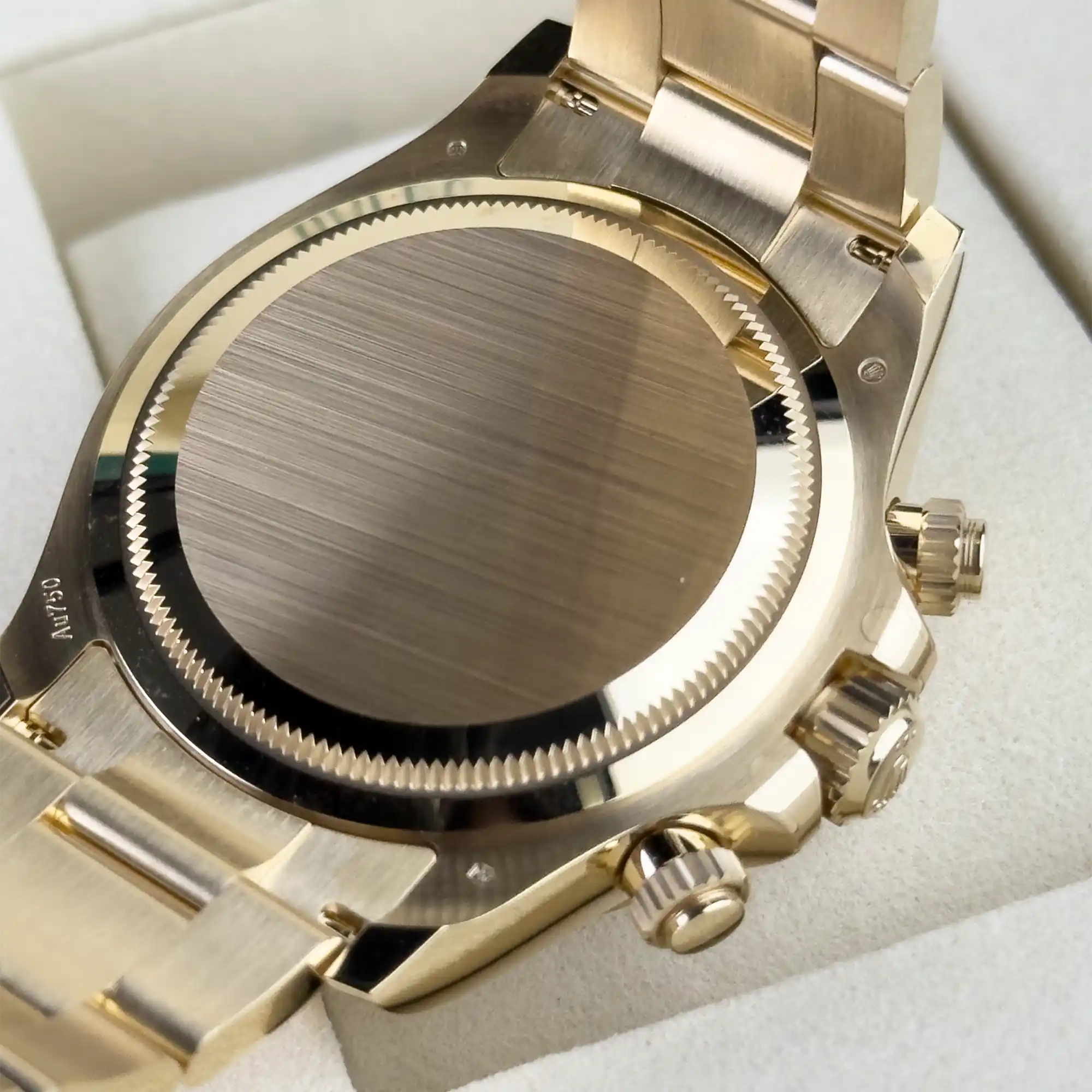 Rolex Daytona Golden Black Dial Yellow Gold Oyster 126508 - Case back
