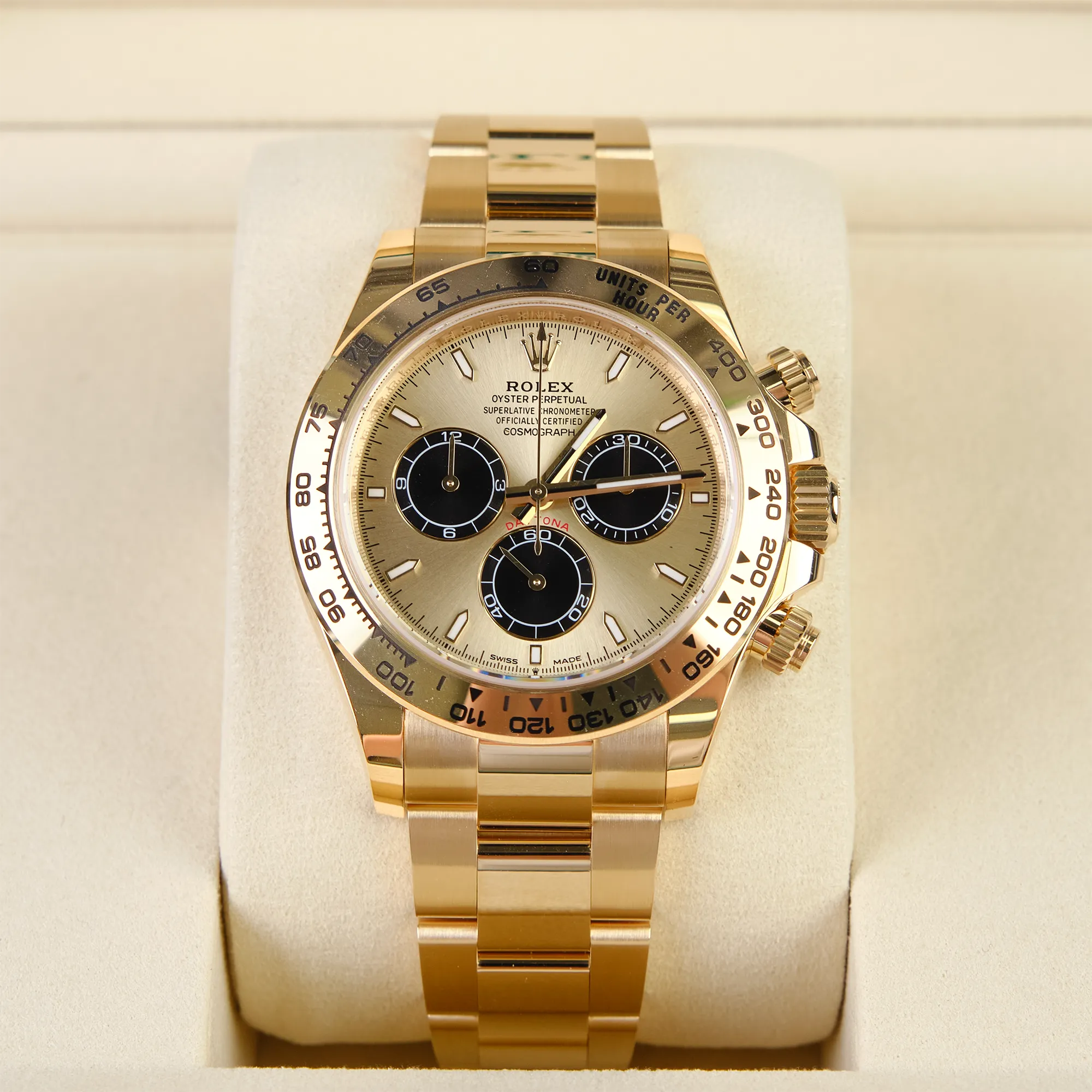 Rolex Daytona Golden Black Dial Yellow Gold Oyster 126508 - Front 1