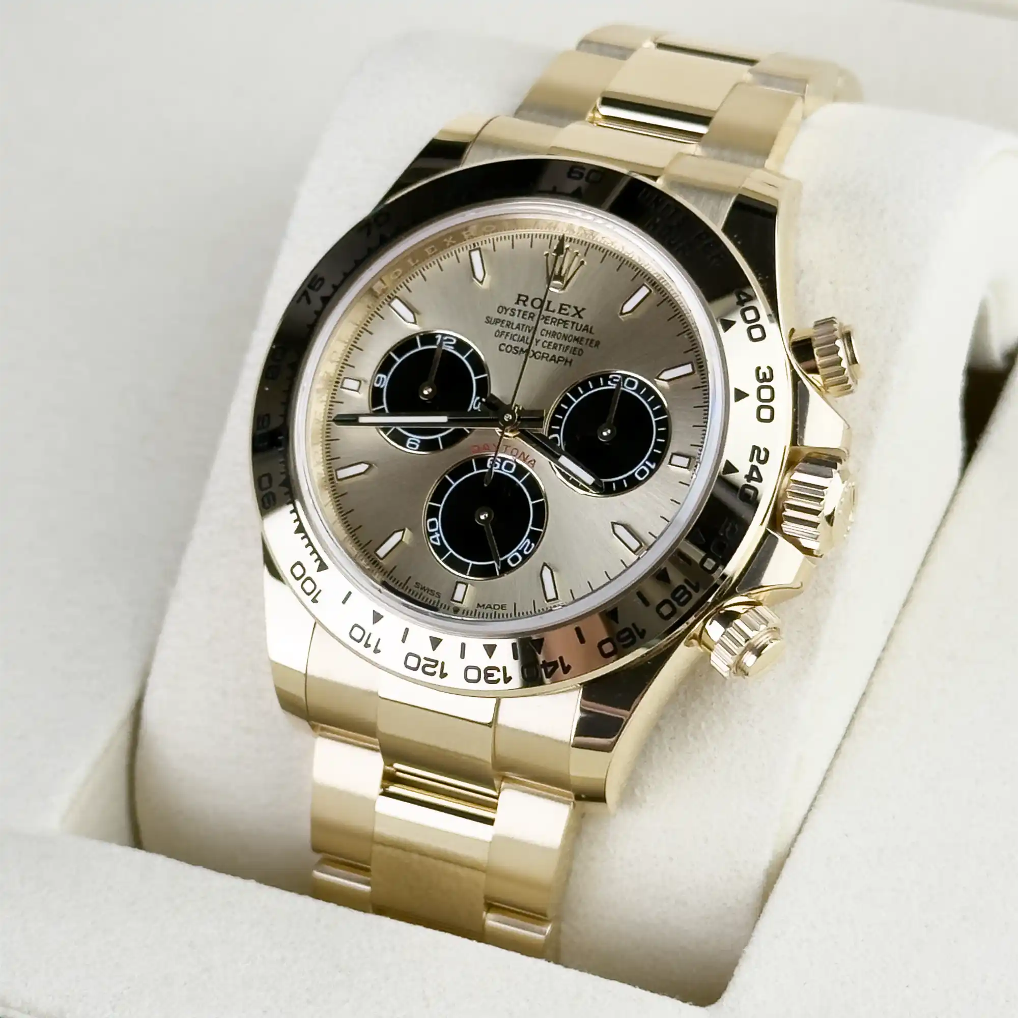 Rolex Daytona Golden Black Dial Yellow Gold Oyster 126508 - Right