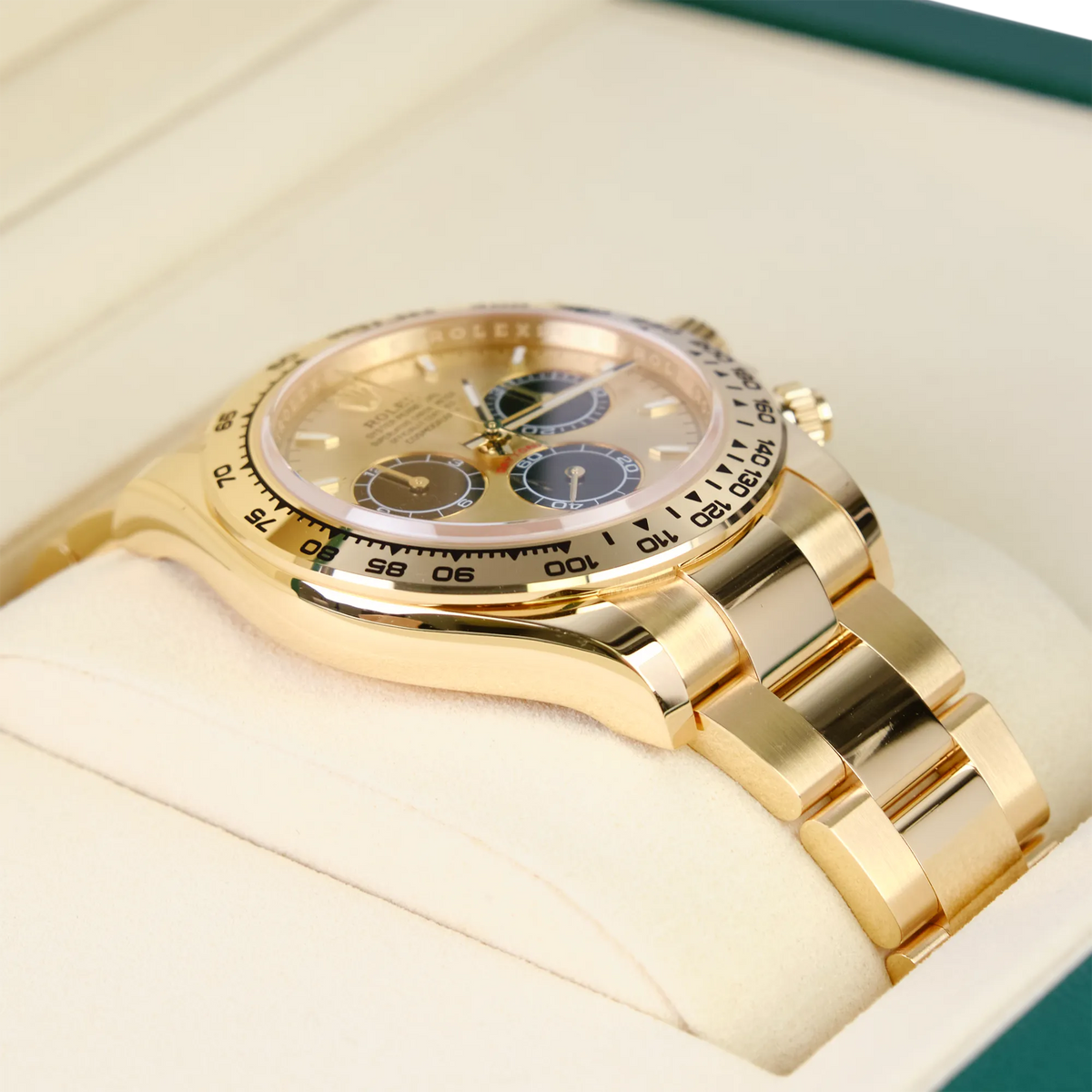 Rolex Daytona Golden Black Dial Yellow Gold Oyster 126508 - Side 2