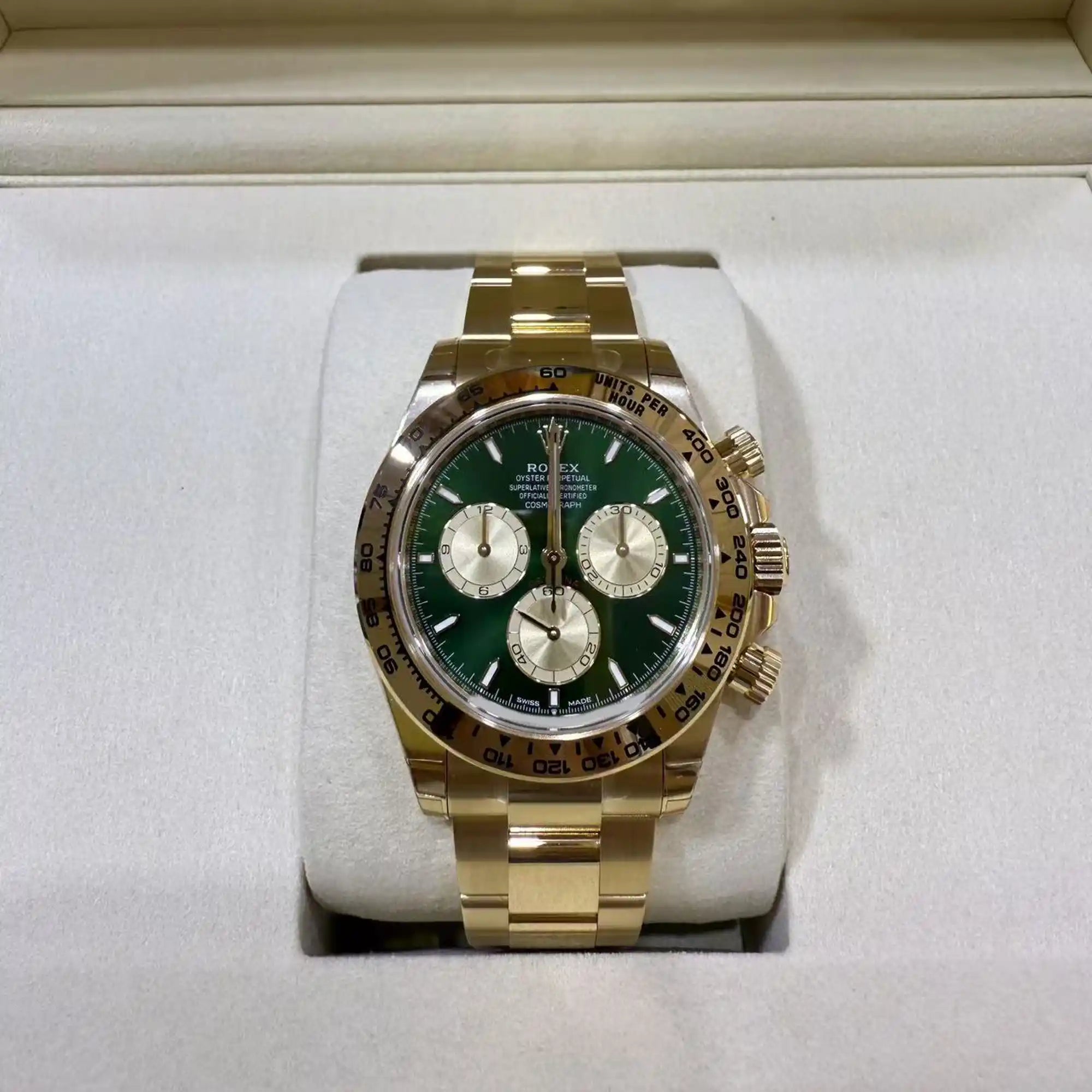 Rolex Daytona "John Mayer" Green Dial Yellow Gold 126508 - Front