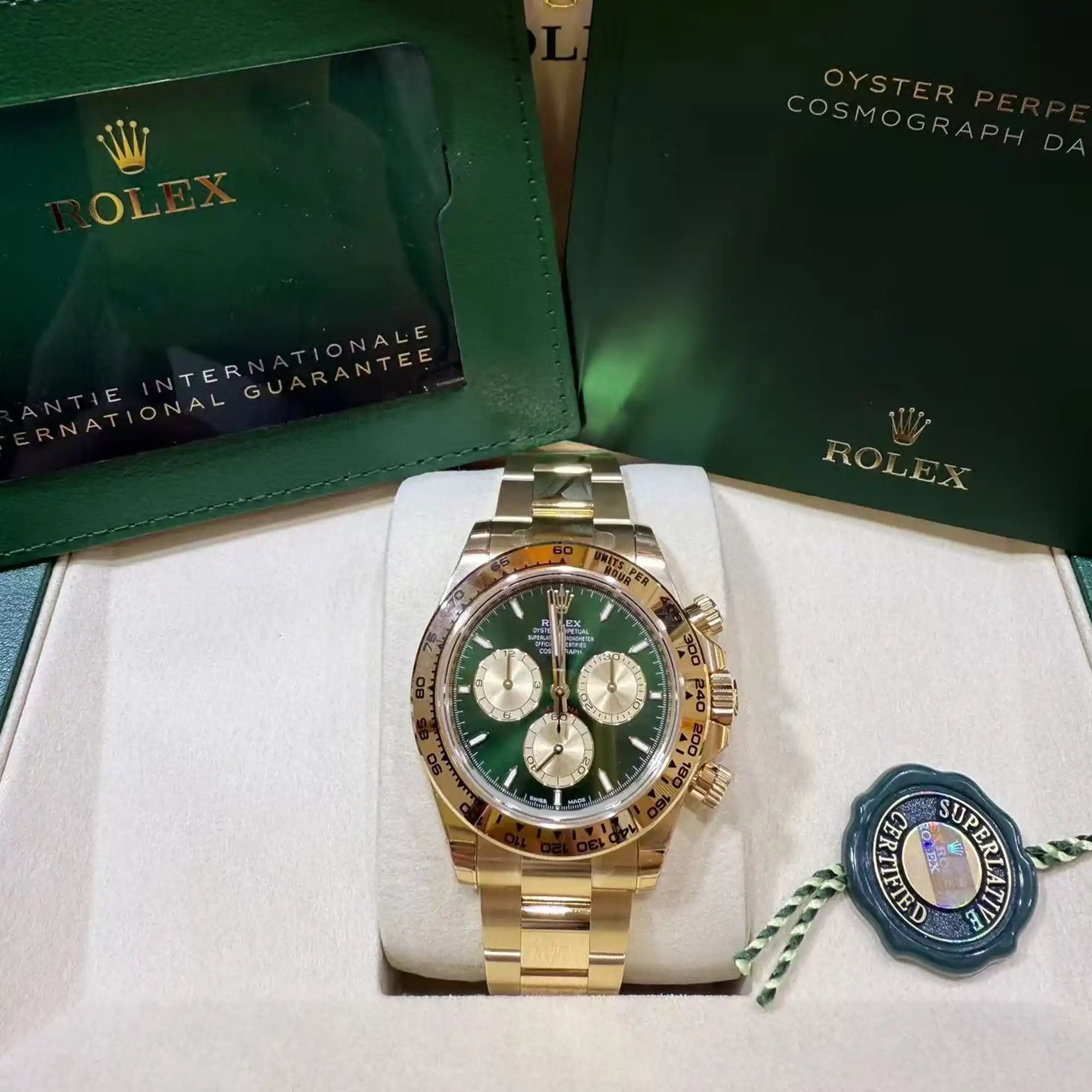 Rolex Daytona "John Mayer" Green Dial Yellow Gold 126508 - Full set