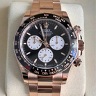 Rolex Daytona "Le Mans" 100th Anniversary Rose Gold Black Ceramic 126525LN - Front