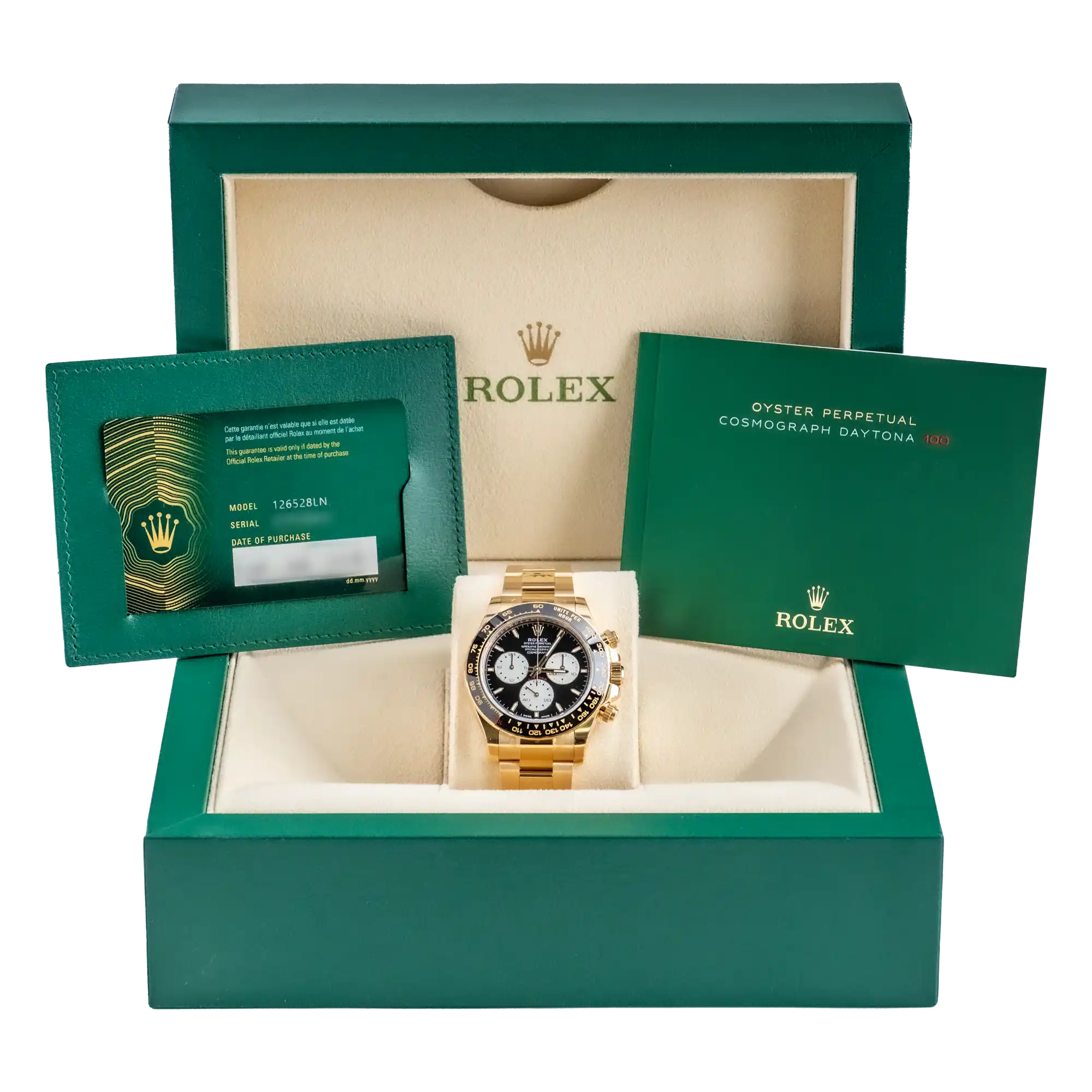 Rolex Daytona Le Mans “100th Year” Yellow Gold Black Ceramic 126528LN - Full set