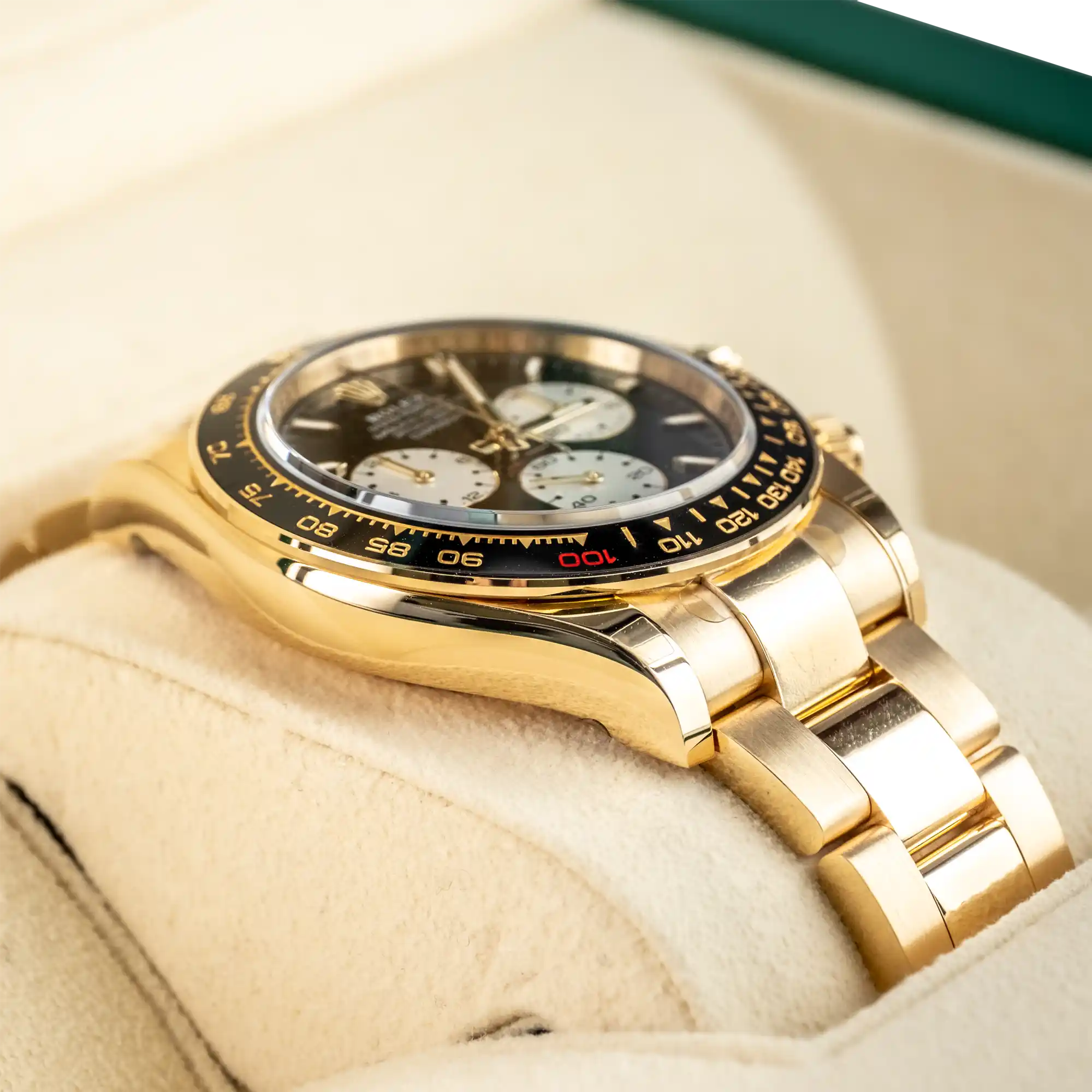 Rolex Daytona Le Mans “100th Year” Yellow Gold Black Ceramic 126528LN - Left