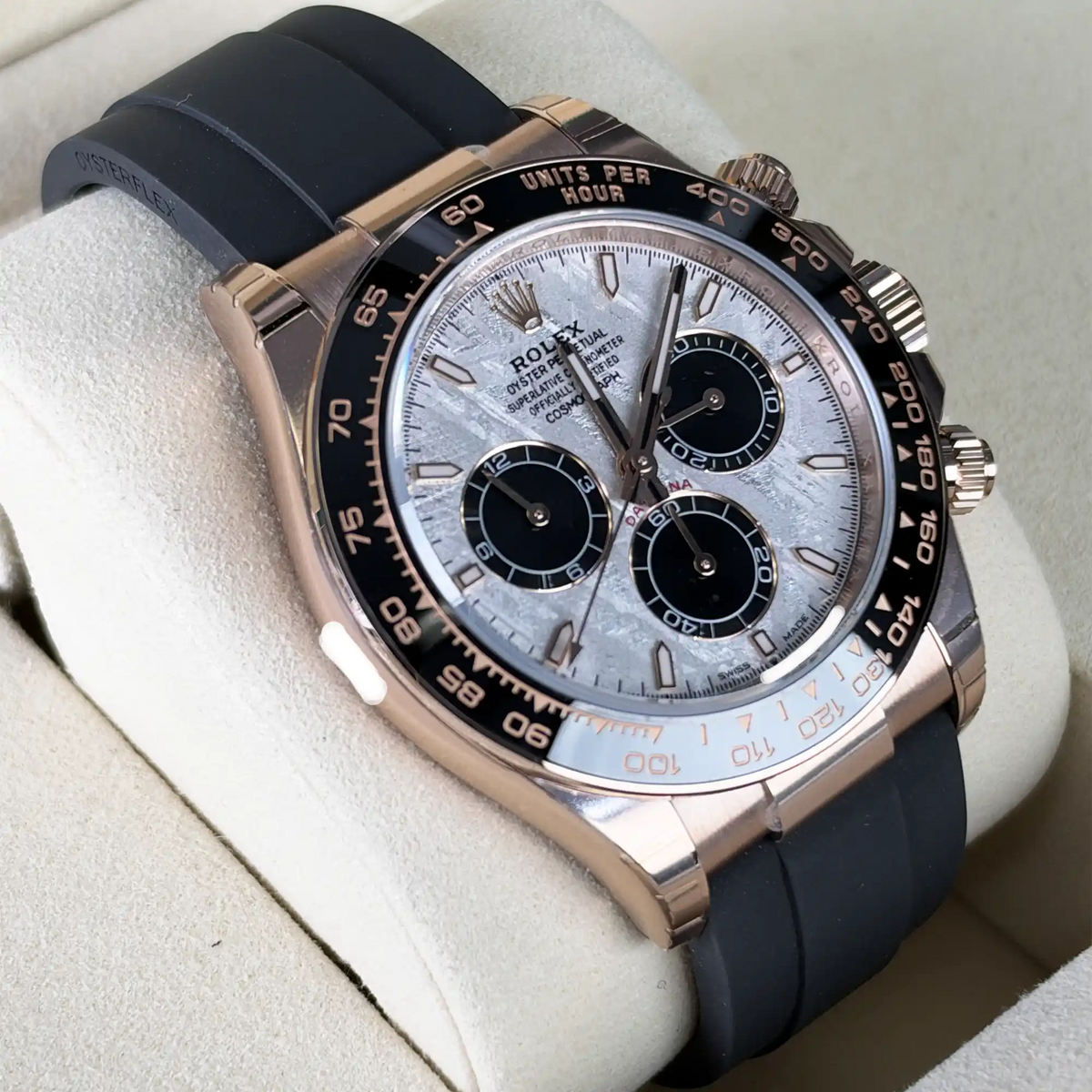 Rolex Daytona Meteorite Dial Everose Gold Oysterflex 126515LN - 2026 Unworn - Left