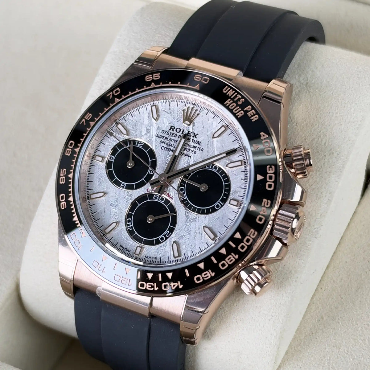 Rolex Daytona Meteorite Dial Everose Gold Oysterflex 126515LN - 2026 Unworn - Right