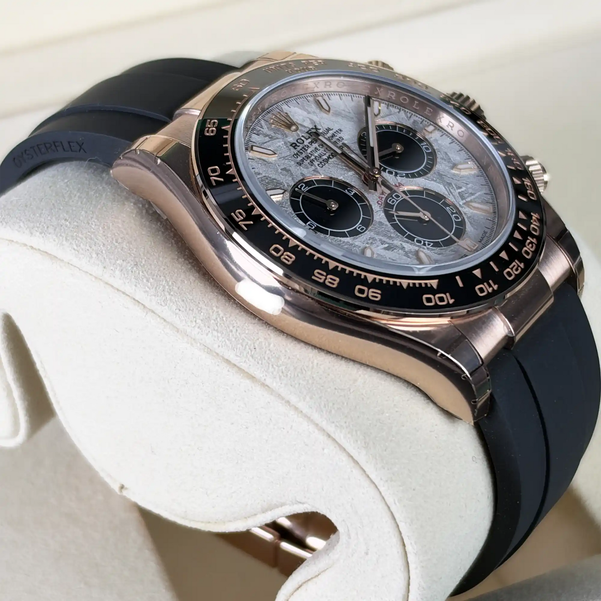 Rolex Daytona Meteorite Dial Everose Gold Oysterflex 126515LN - 2026 Unworn - Side 1