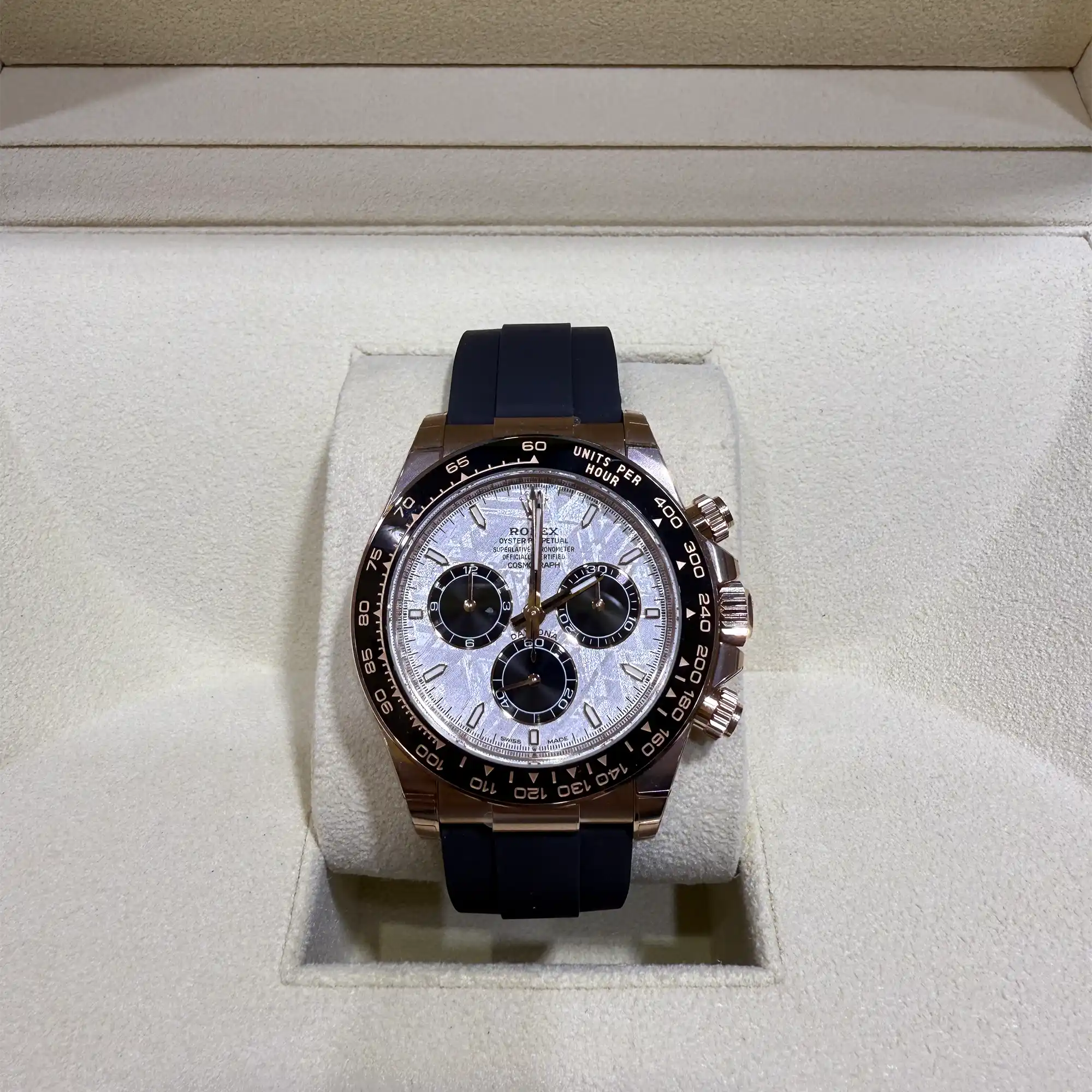 Rolex Daytona Meteorite Dial Everose Gold Oysterflex 126515LN - Front