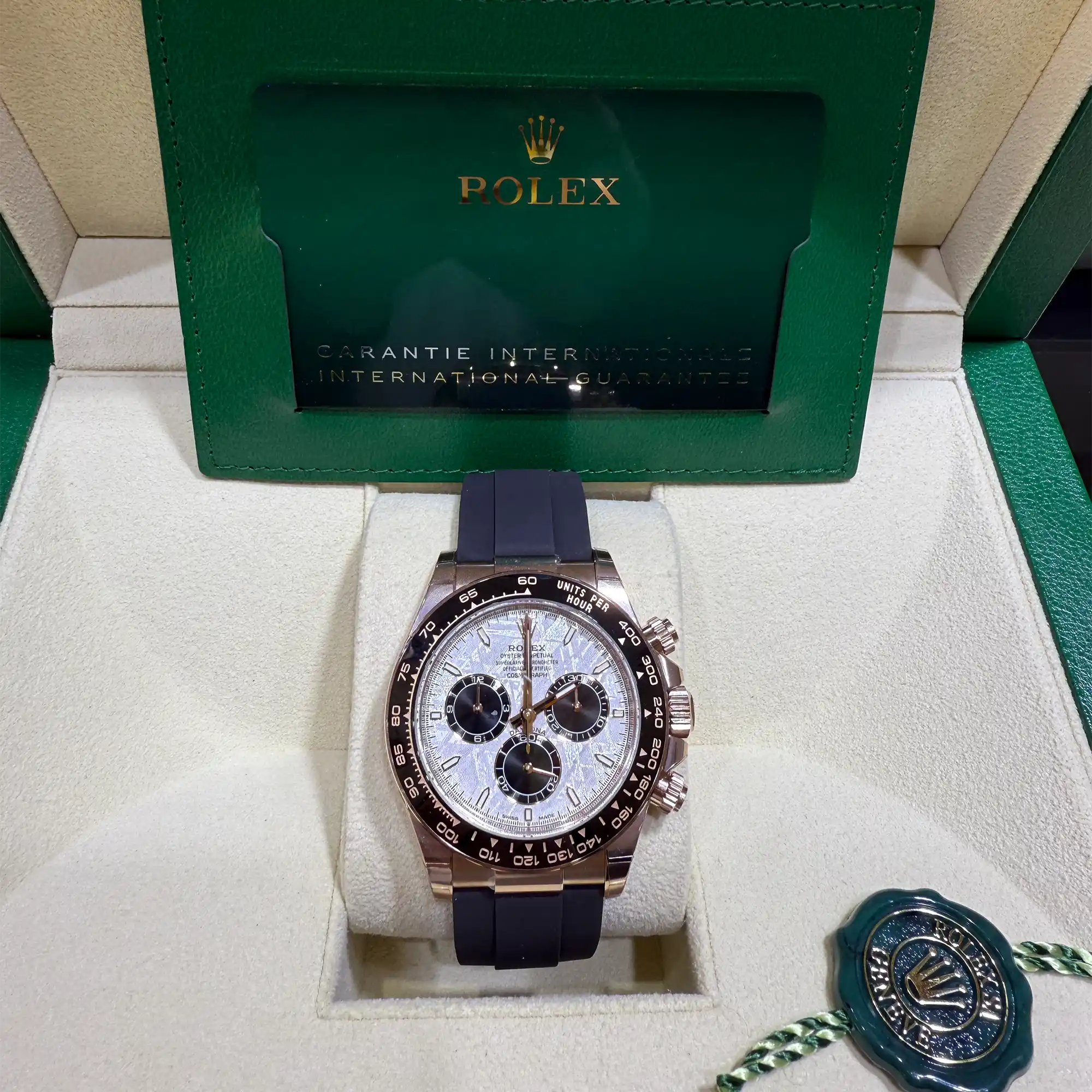 Rolex Daytona Meteorite Dial Everose Gold Oysterflex 126515LN - Full set