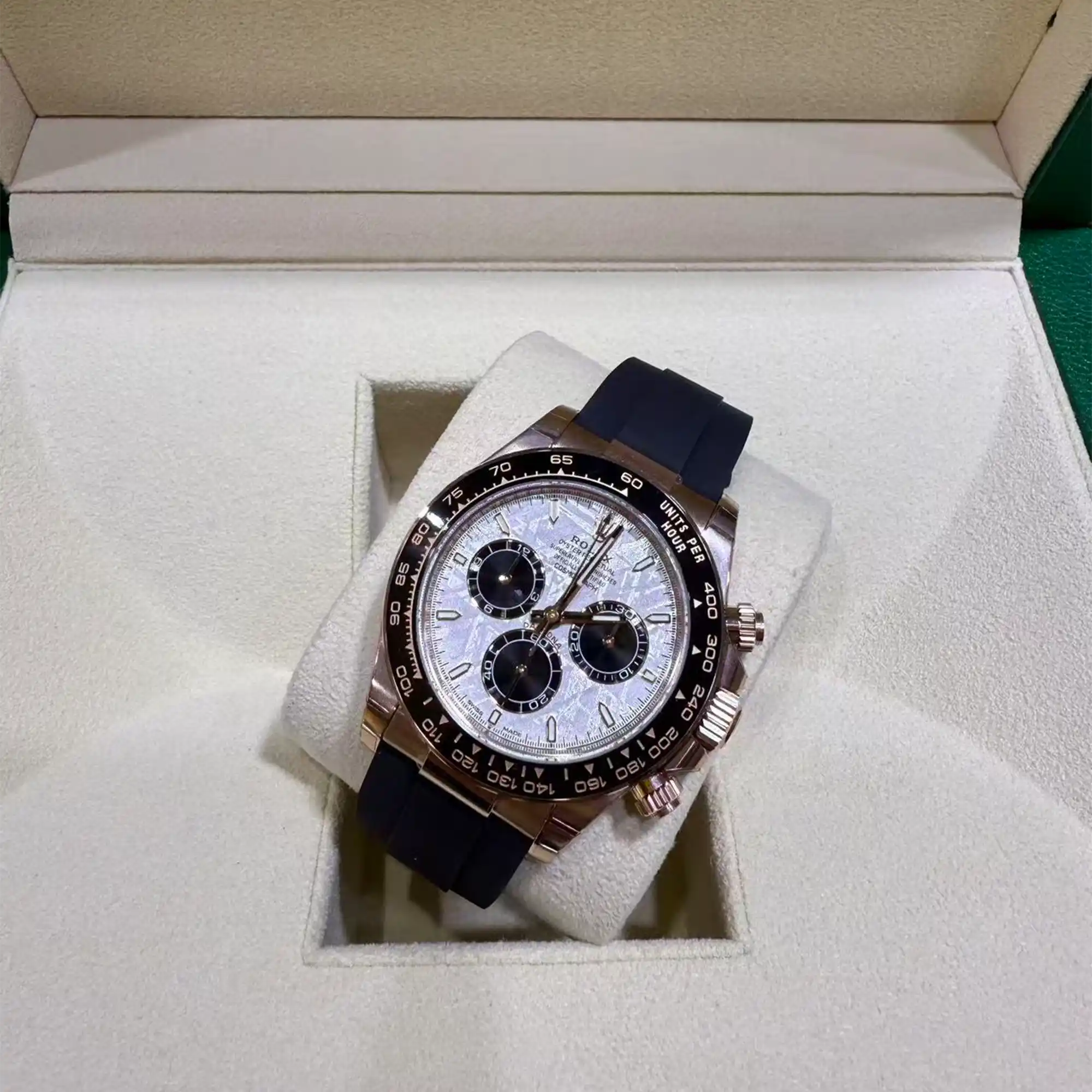 Rolex Daytona Meteorite Dial Everose Gold Oysterflex 126515LN - Top