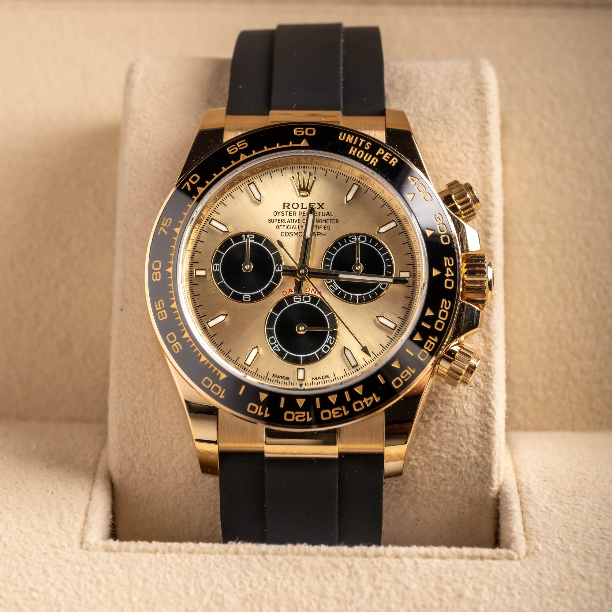 Rolex Daytona “Pikachu/YML” 18K Yellow Gold Black Gold Dial Oysterflex 126518LN - In box