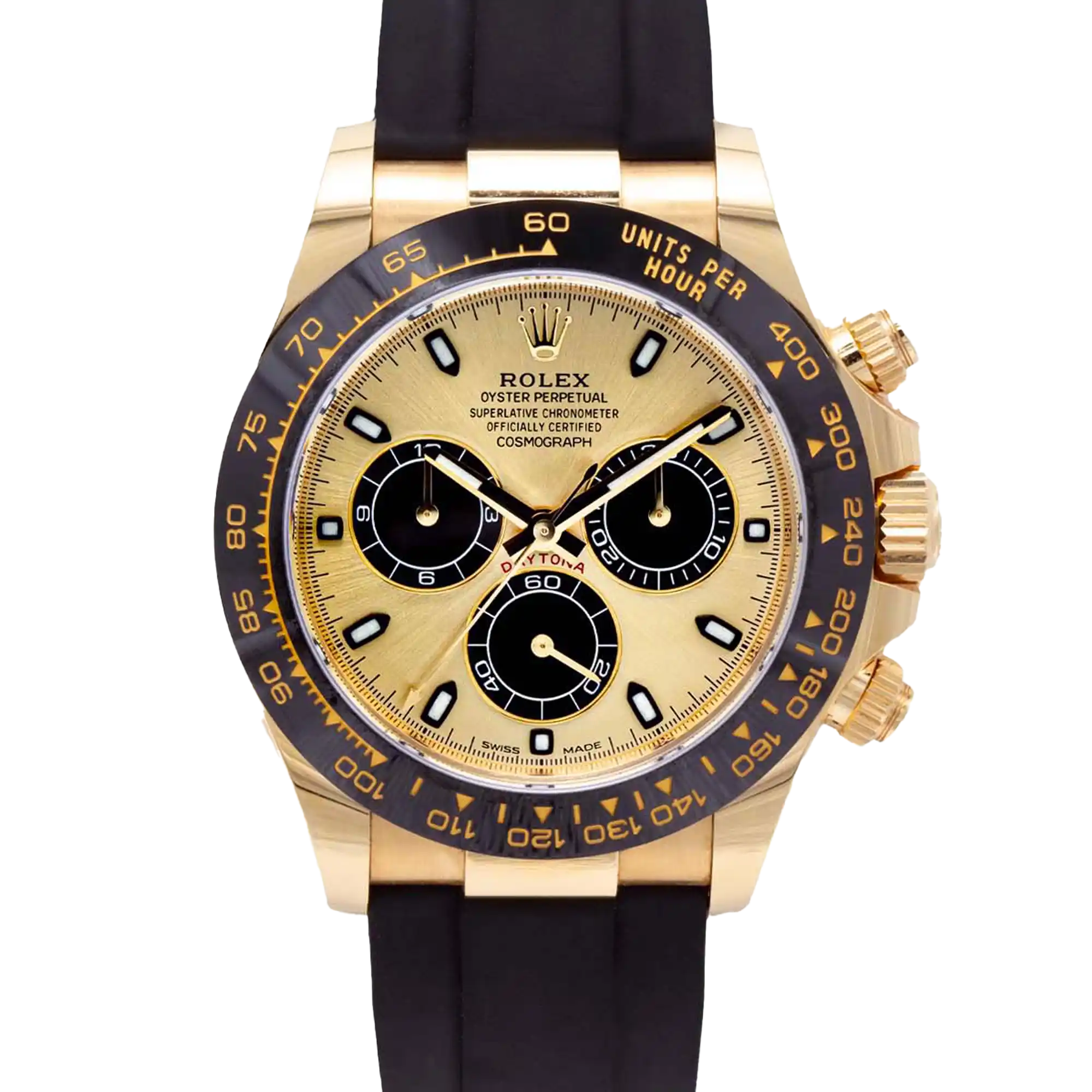 Rolex Daytona "Pikachu/YML" Golden Dial Oysterflex 116518LN - Pre-owned