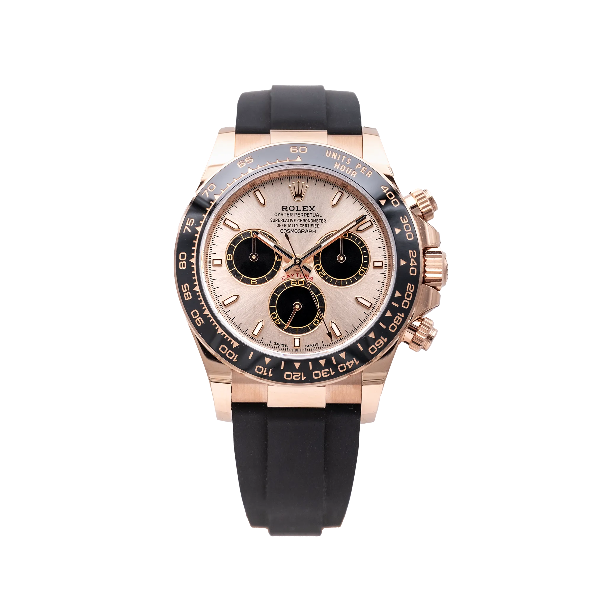 Rolex Daytona Sundust Dial Everose Gold Oysterflex 126515LN - Front
