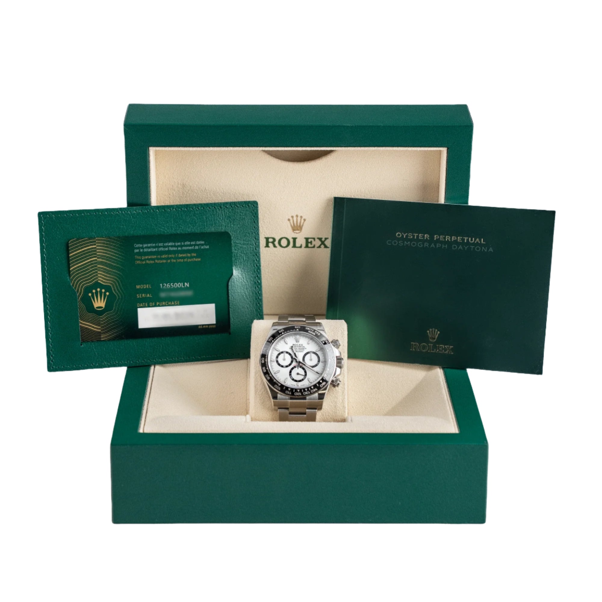 Rolex Daytona White "Panda" 126500LN - Full set