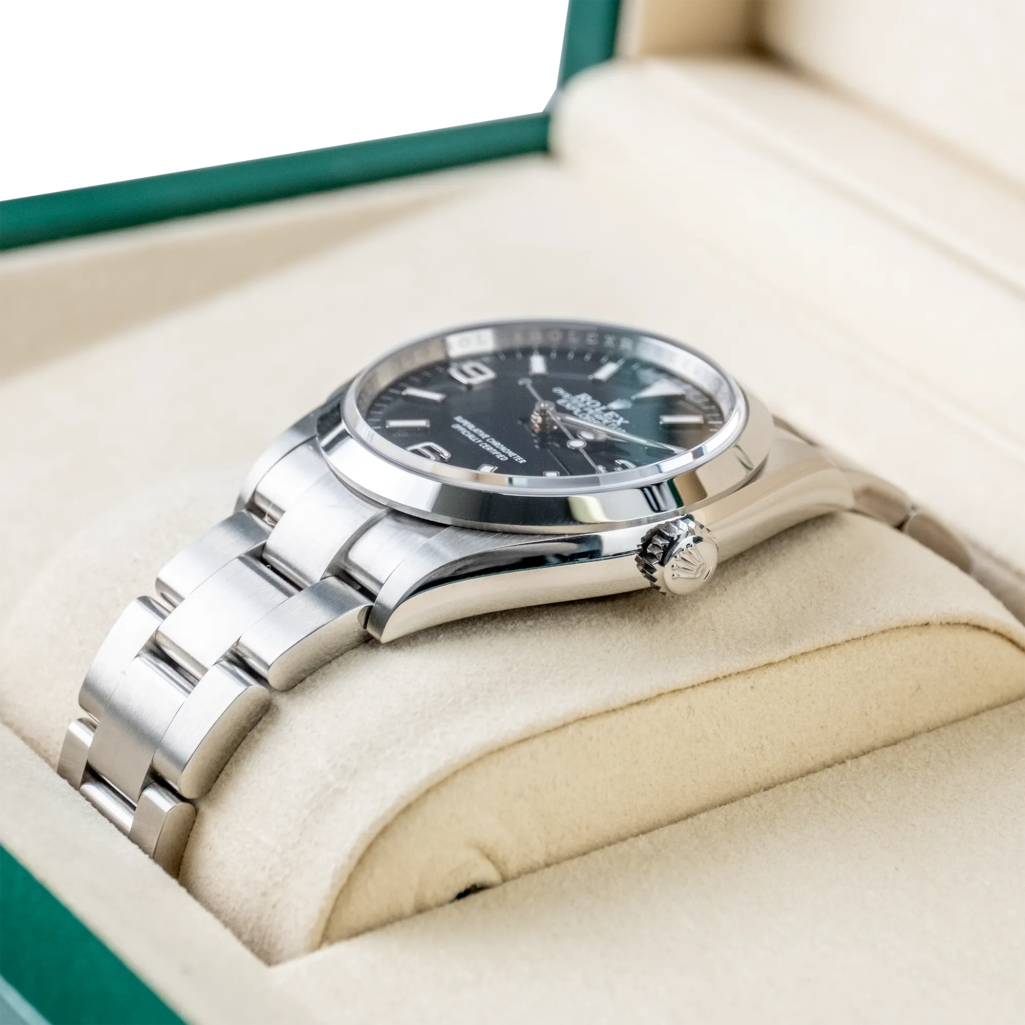 Rolex Explorer 36 Black Dial 124270 - Crown