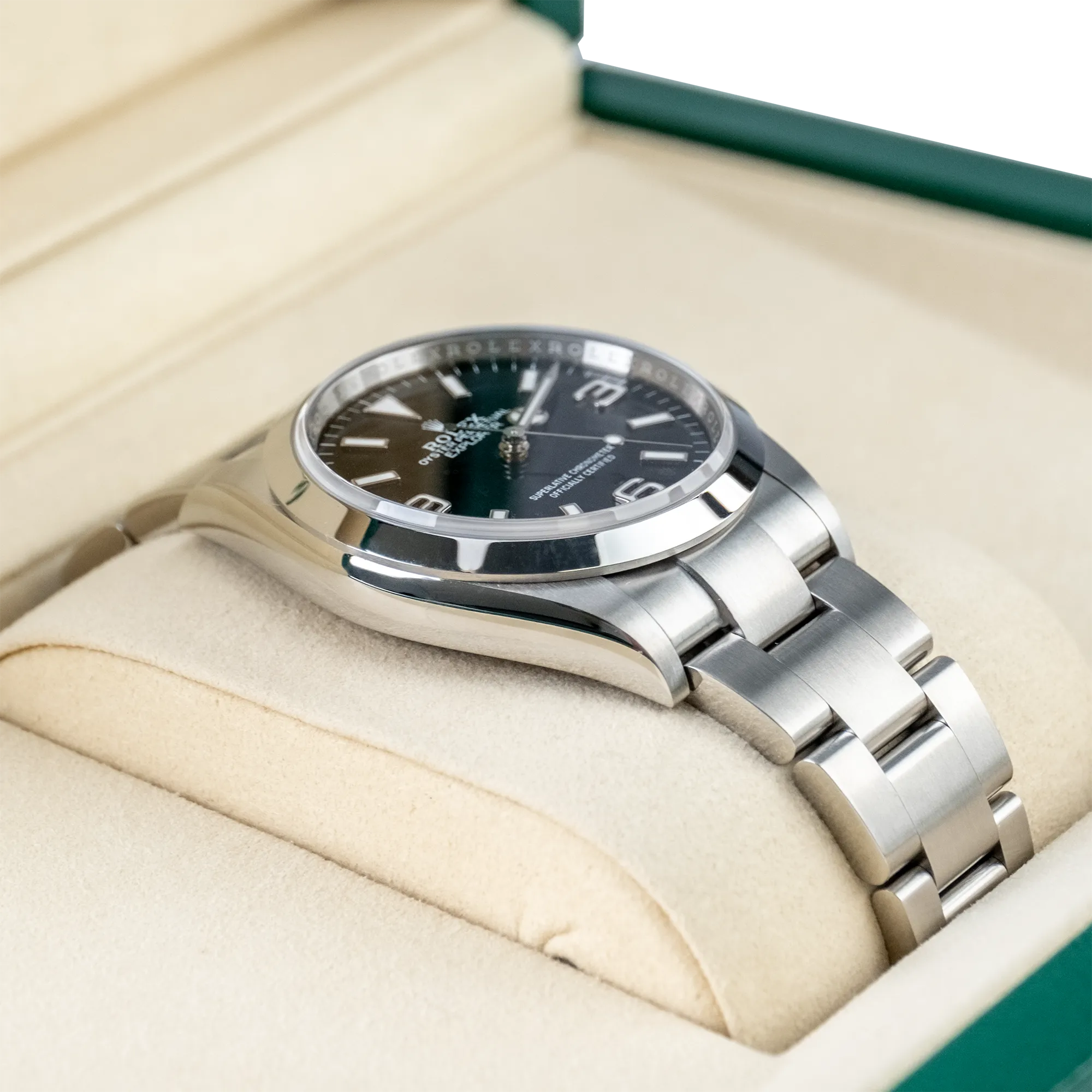 Rolex Explorer 36 Black Dial 124270 - Left side
