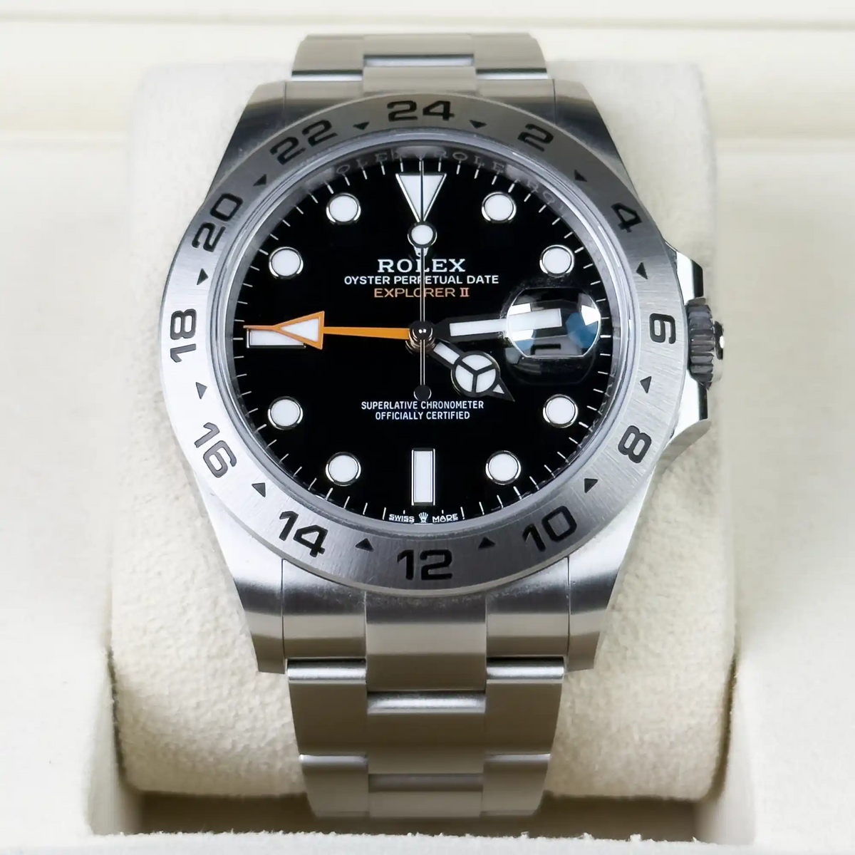 Rolex Explorer II Black Dial Stainless Steel 226570 - 2025 Pre-Owned Mint - Front