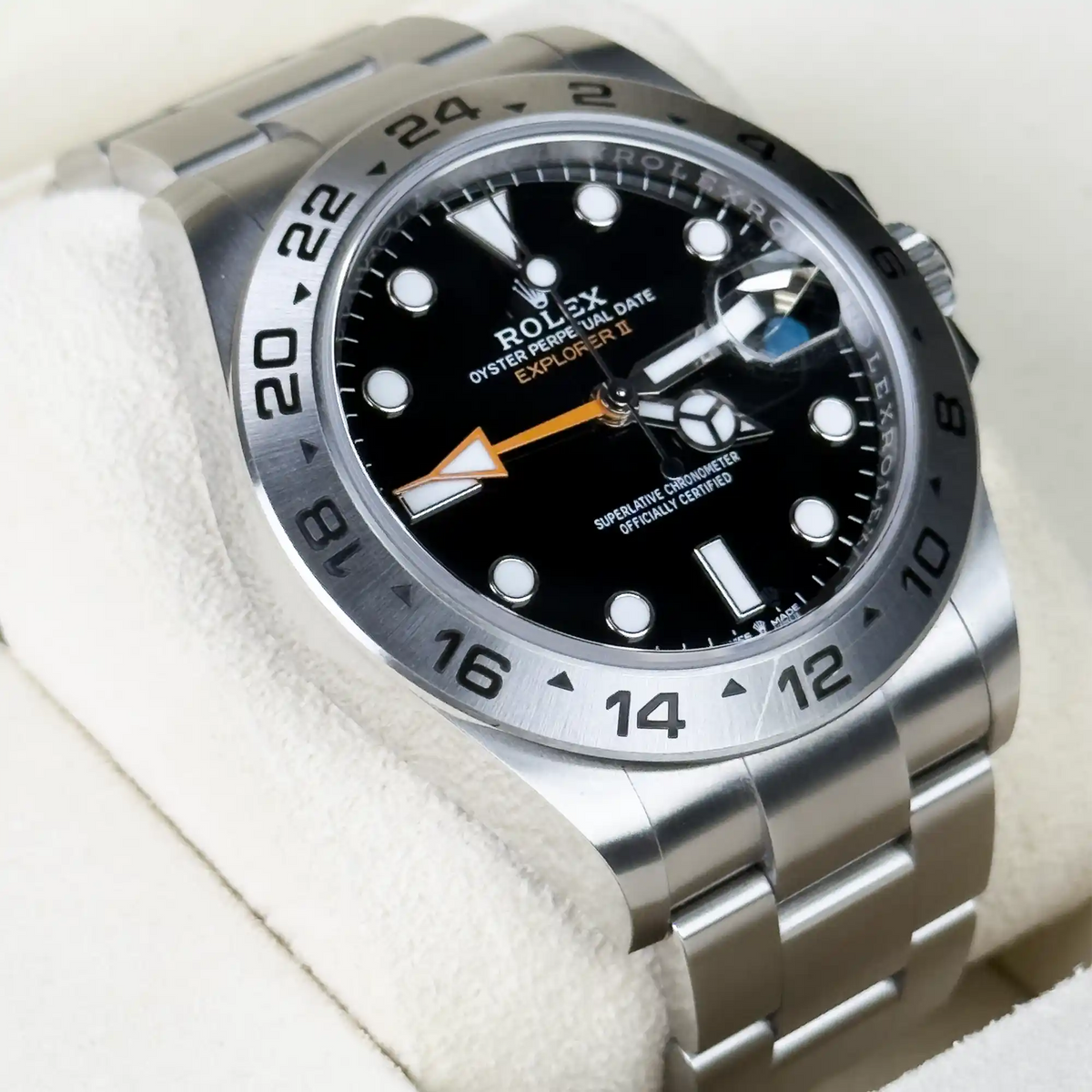 Rolex Explorer II Black Dial Stainless Steel 226570 - 2025 Pre-Owned Mint - Left