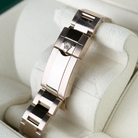 Rolex GMT Master II Black Dial Sapphire Emerald Bezel Rose Gold 126755SARU - 2022 Retail Ready - Clasp 2